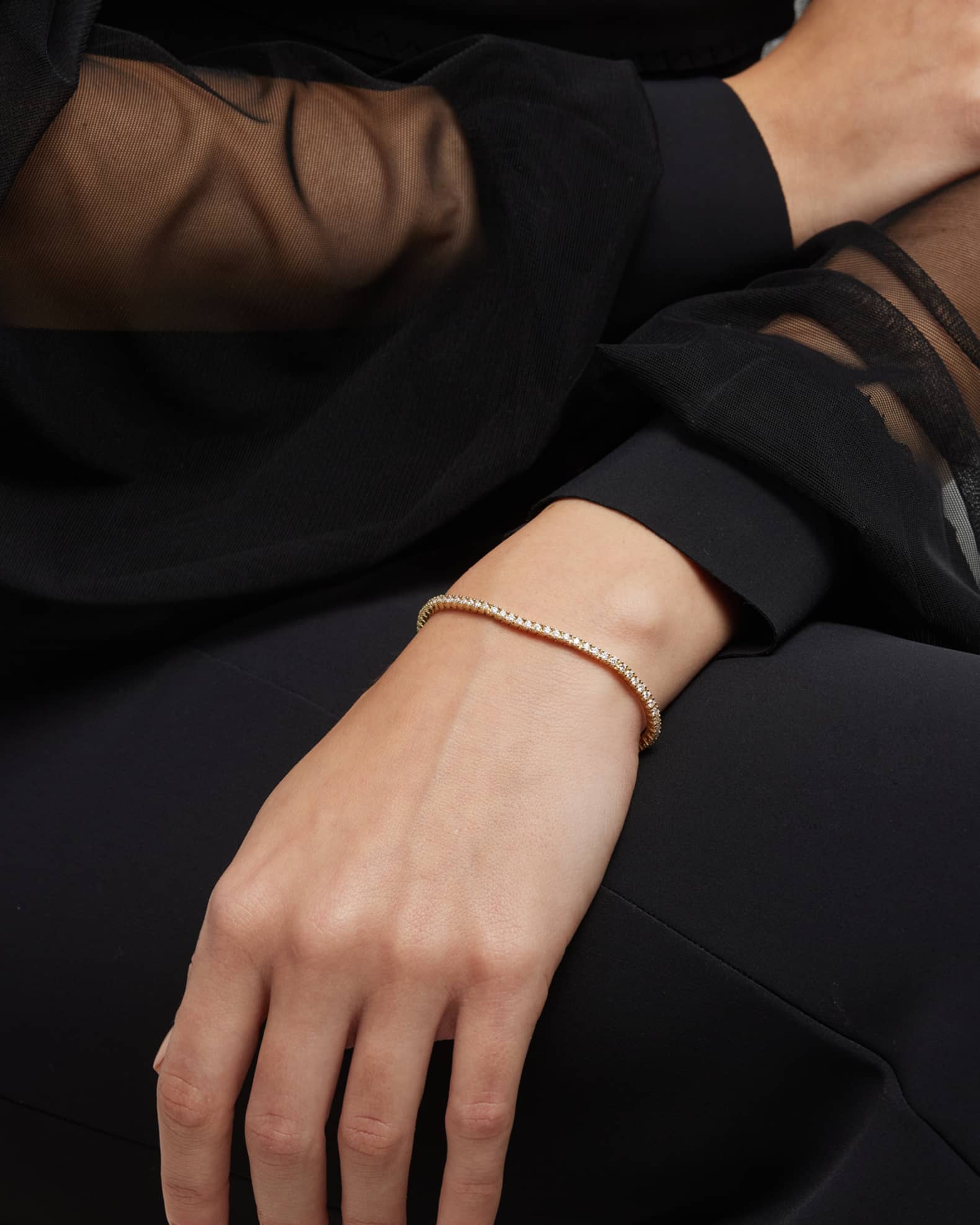 Neiman Marcus Lab Grown Diamonds 18k Yellow Gold Diamond Tennis