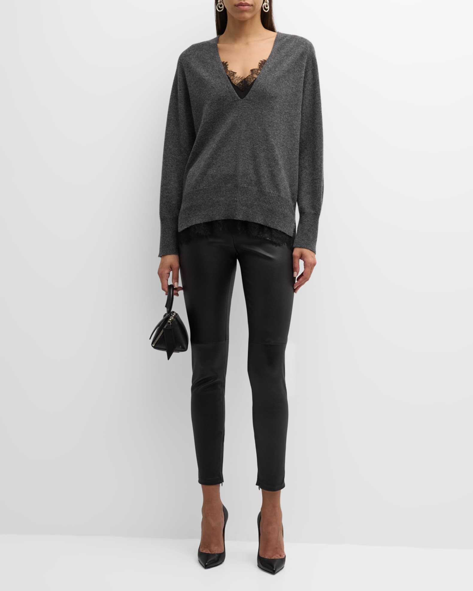 Brochu Walker Lace-Trim Layered Pullover | Neiman Marcus