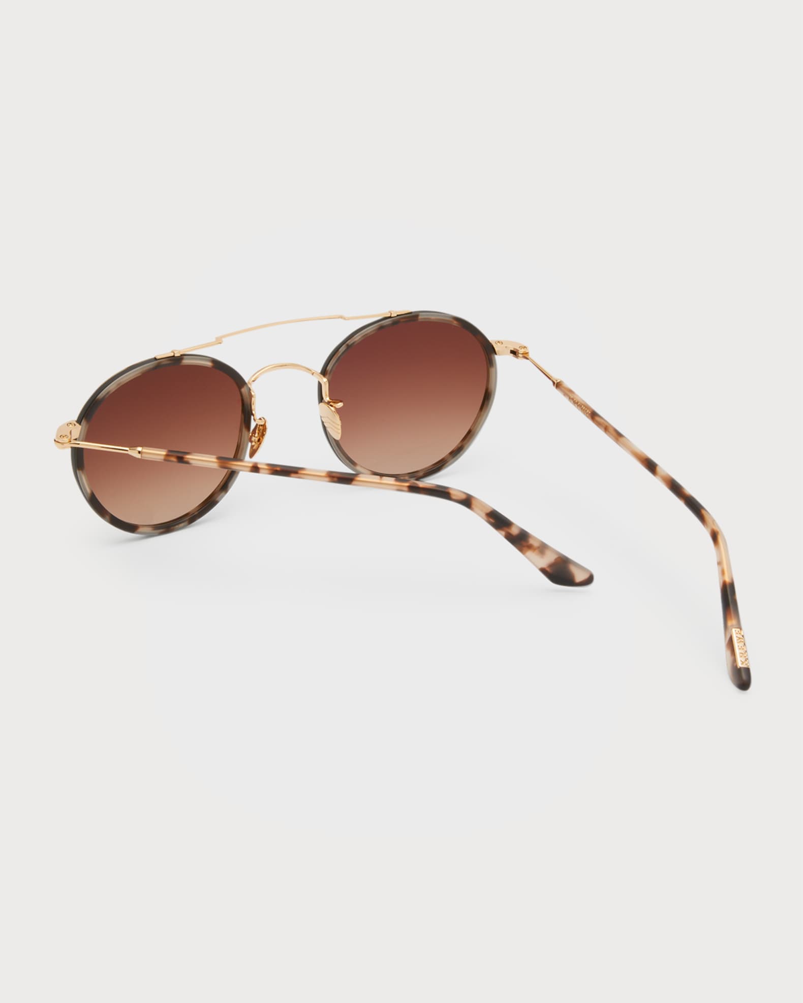 KREWE Men's Porter BrowBar Patterned Sunglasses Neiman Marcus