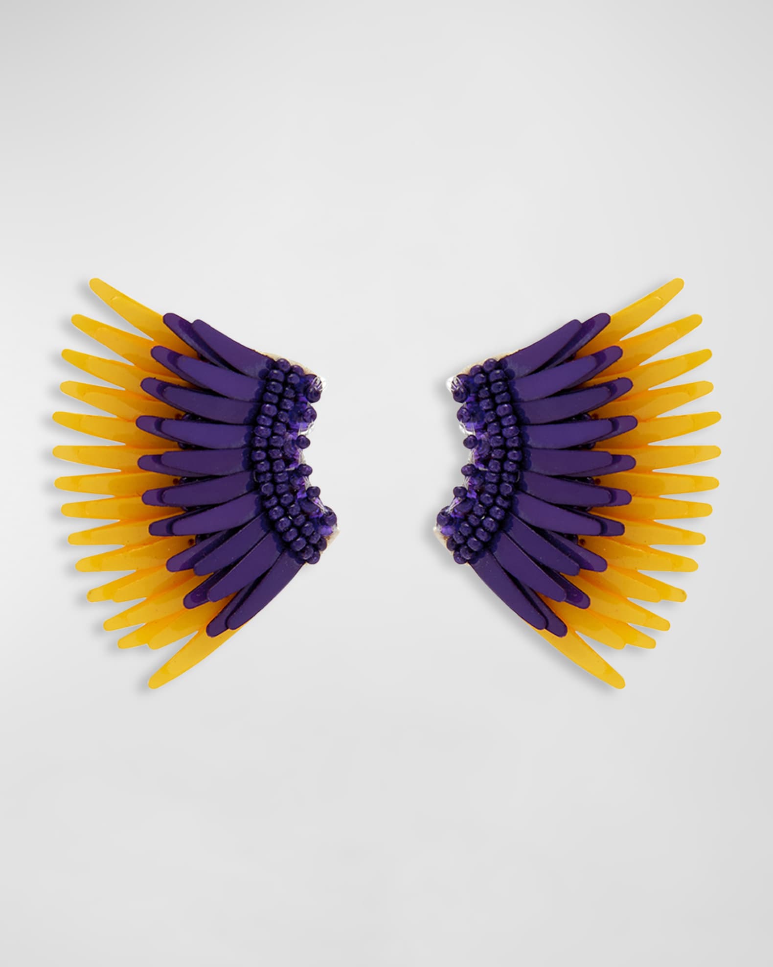Mini Madeline Gameday Earrings, Purple/Yellow 0