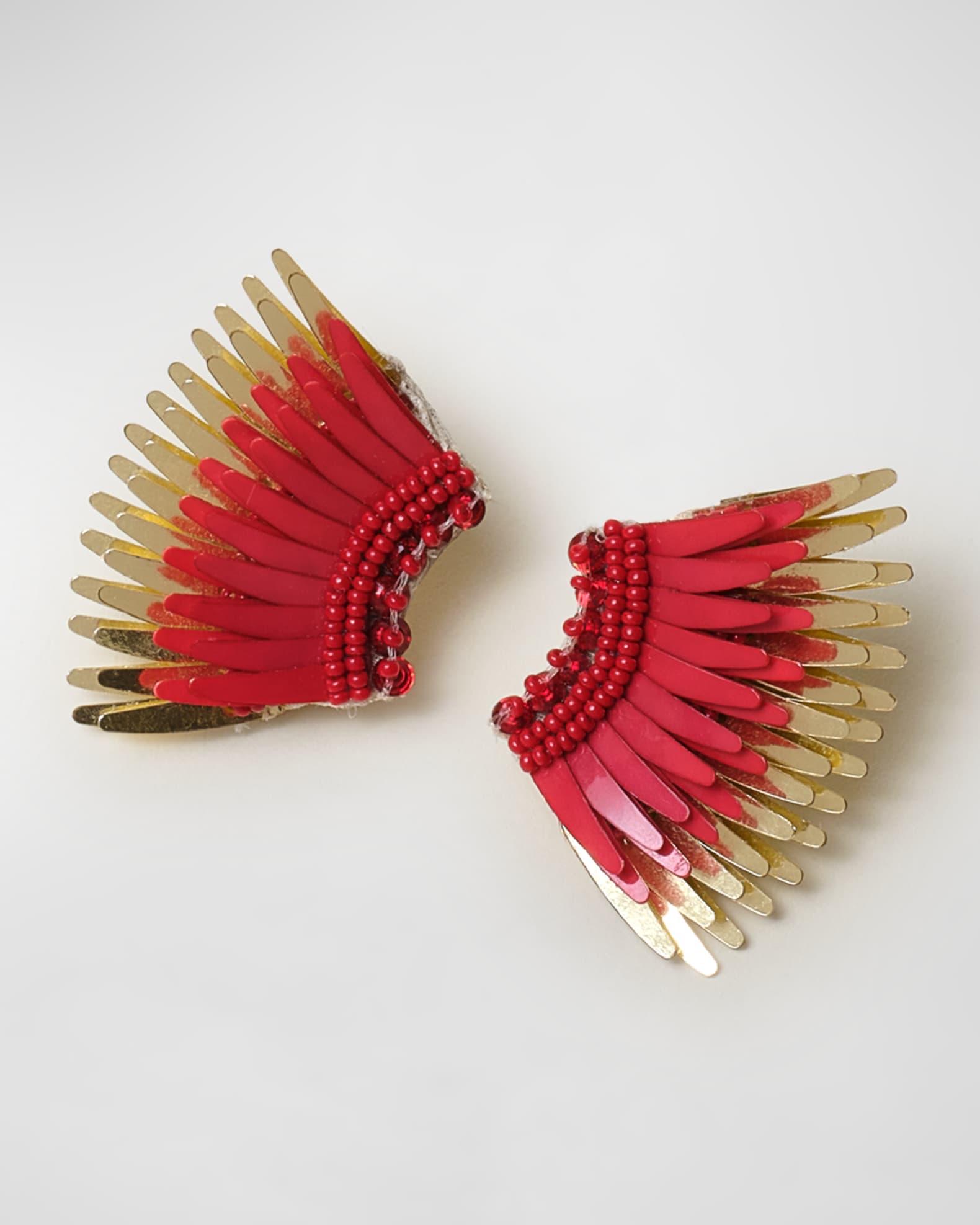 Mini Madeline Gameday Earrings, Crimson/Gold 1