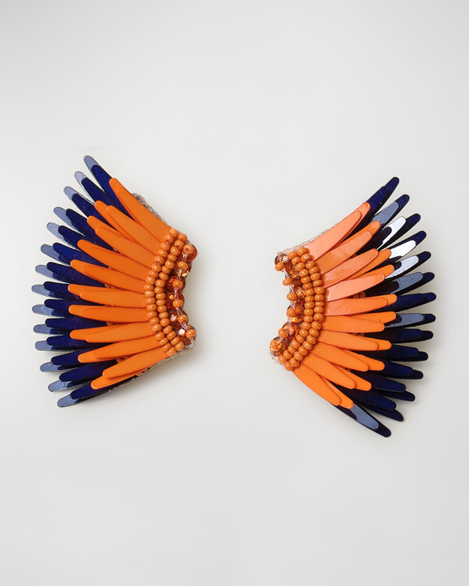 Mini Madeline Gameday Earrings, Orange/Navy 1