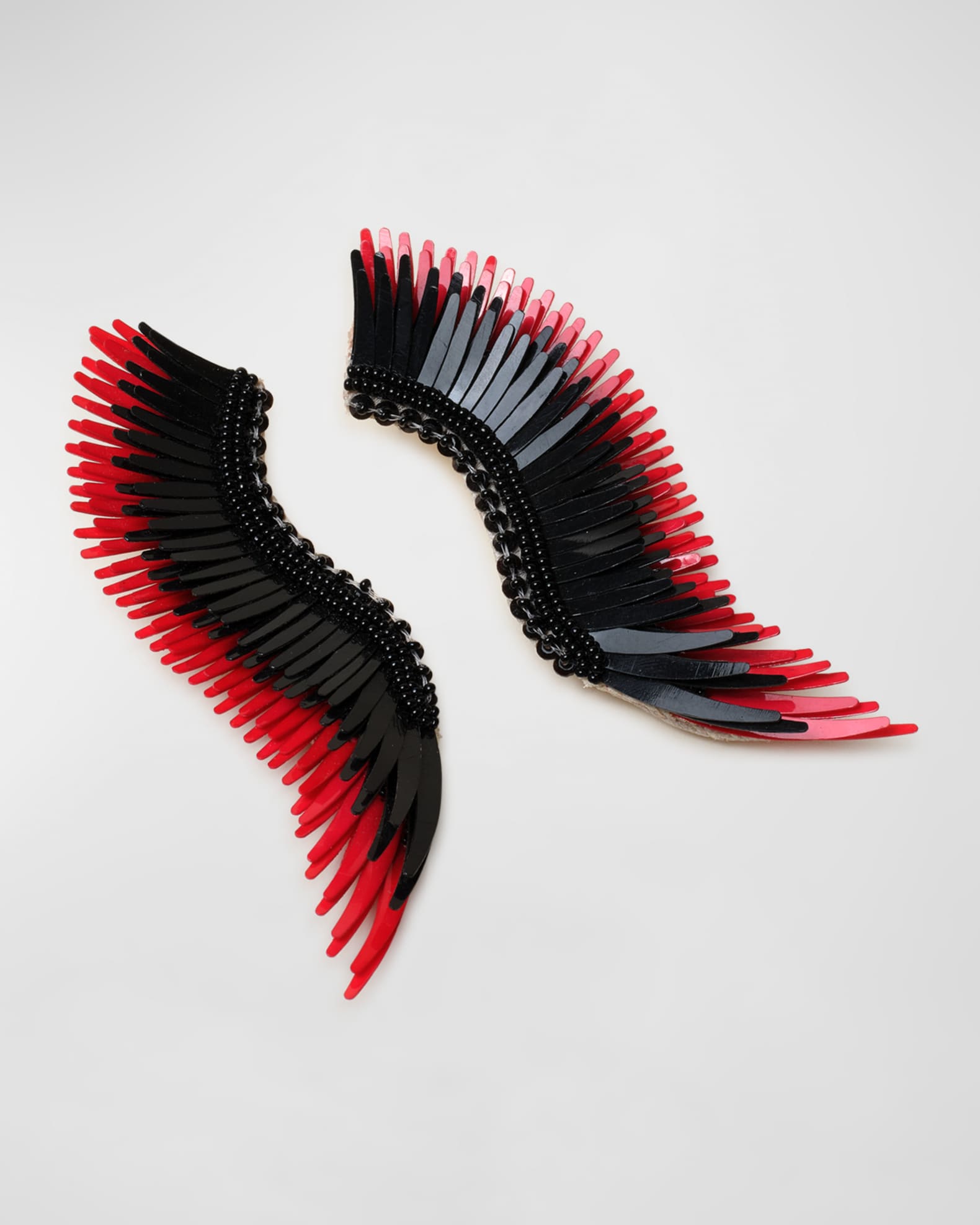 Madeline Gameday Earrings, Black/Red 1
