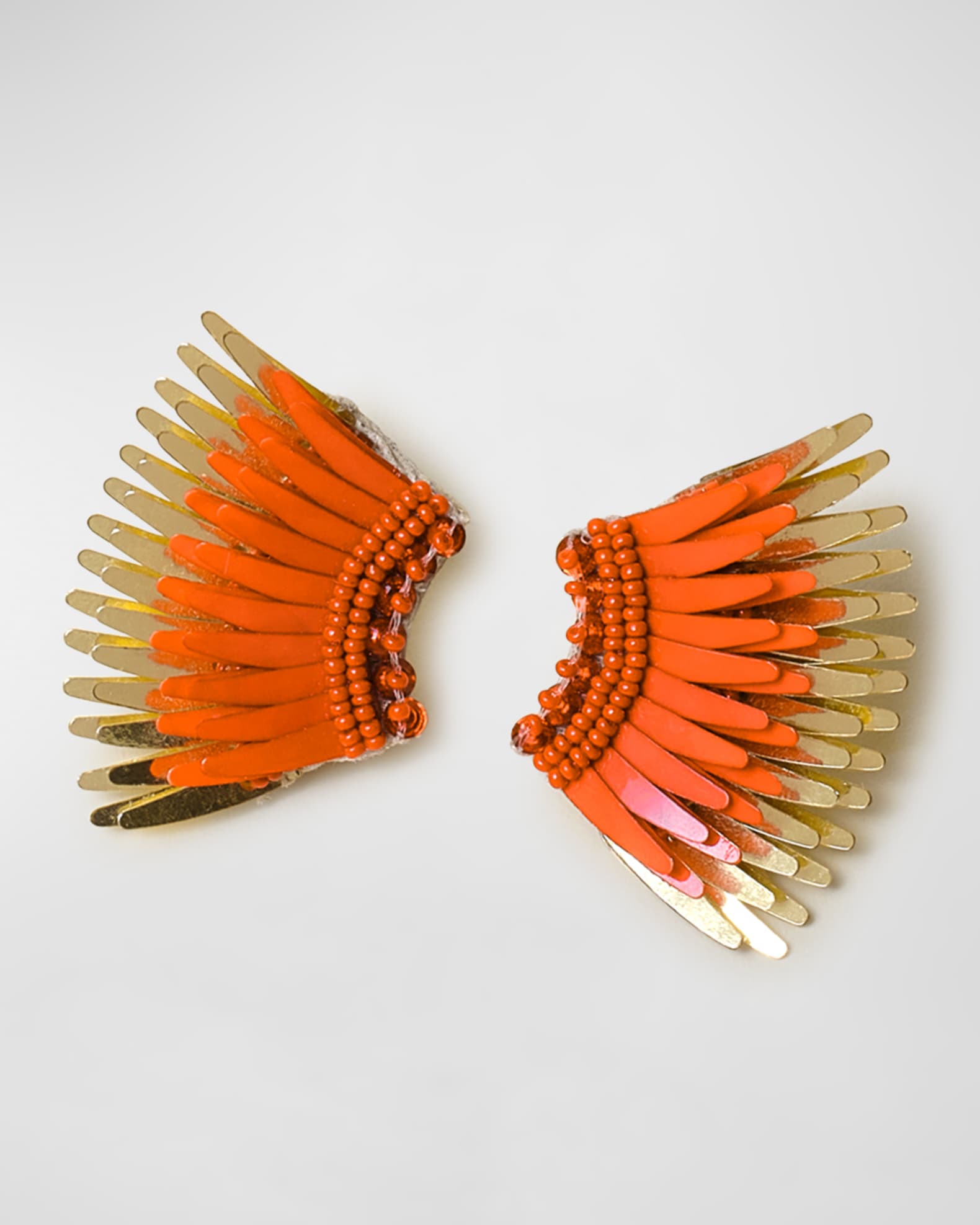Mini Madeline Gameday Earrings, Orange/Gold 1