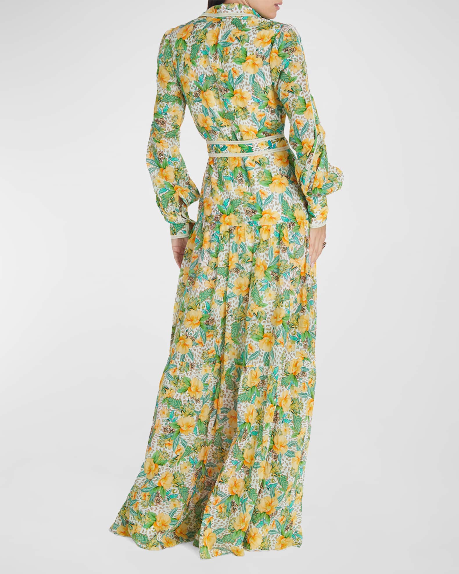 Aqua Blu Australia Dahlia Helena ButtonFront Maxi Dress Neiman Marcus