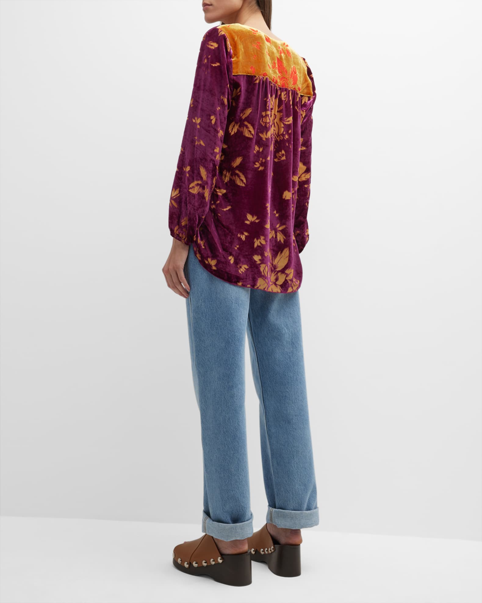 johnny was bouquet burnout velvet shawl