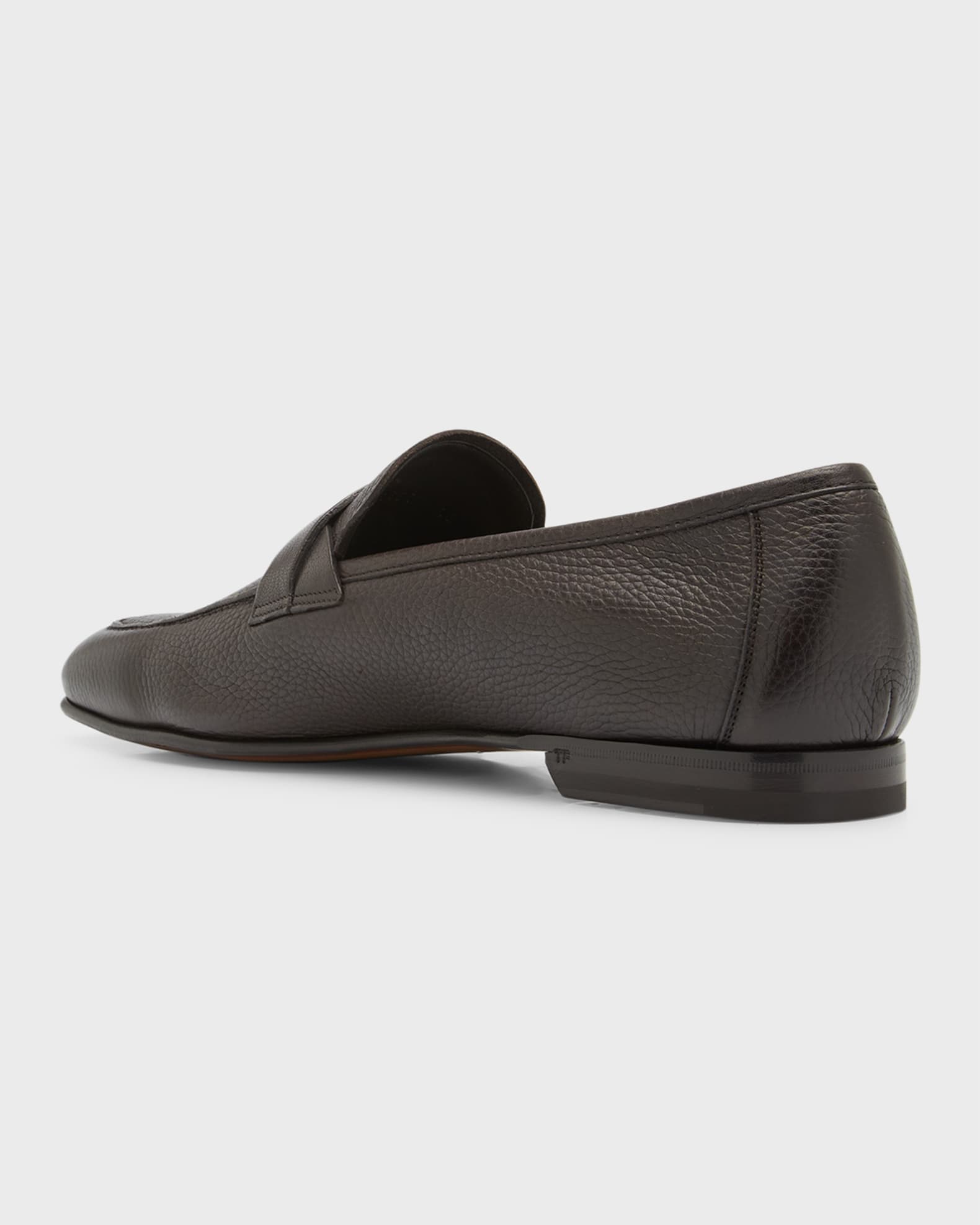 TOM FORD Men's Sean Grain Leather Twisted Band Loafers