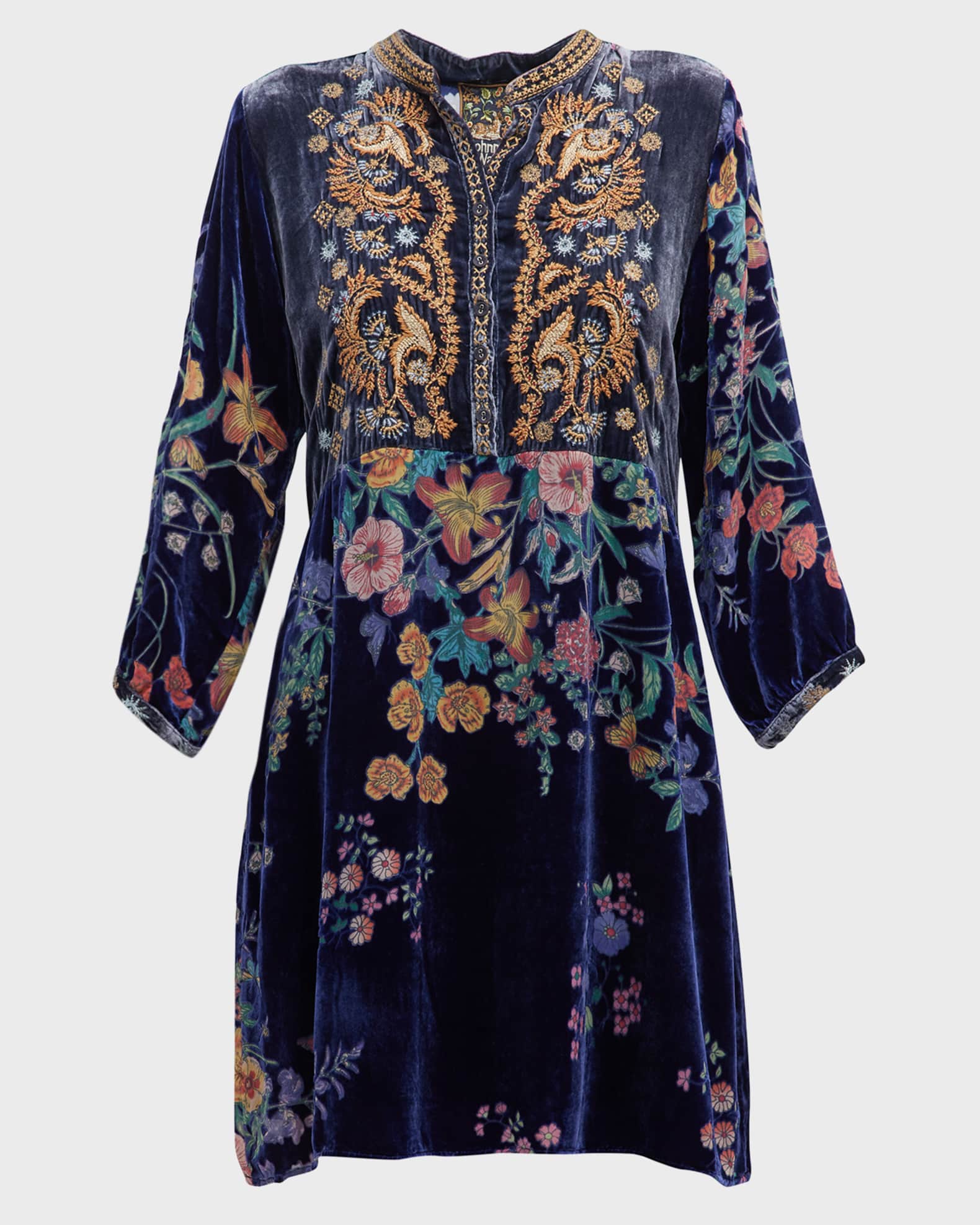 johnny was bouquet burnout velvet shawl