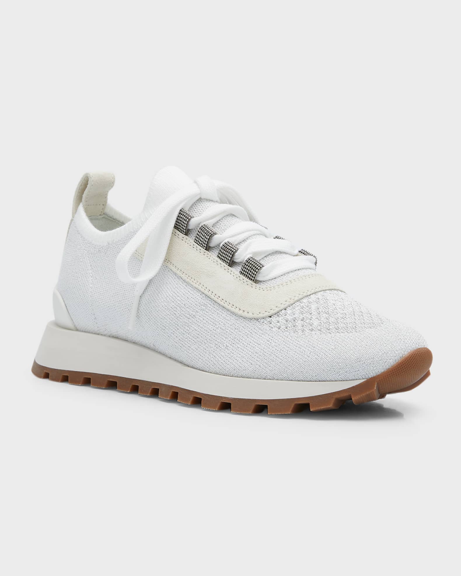 Knit Suede Trainer Sneakers 1