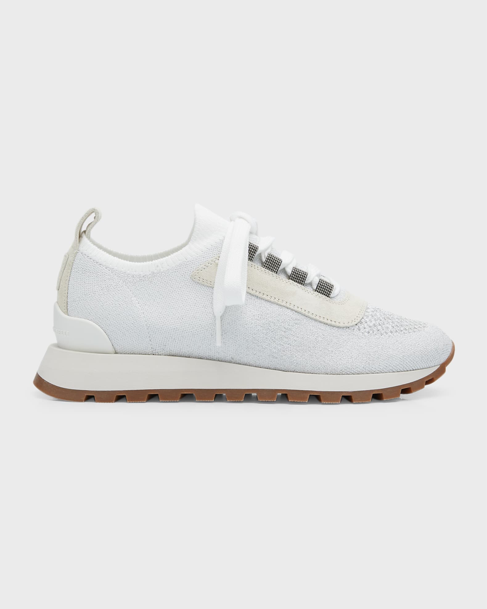 Knit Suede Trainer Sneakers 0