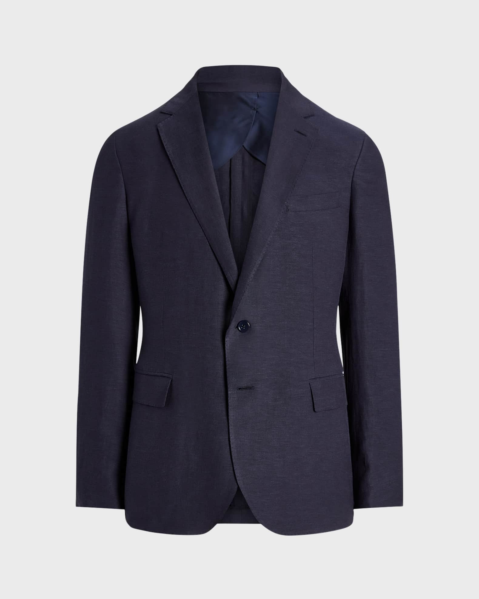 Ralph Lauren Purple Label Hadley Hand-Tailored Silk-Linen Jacket
