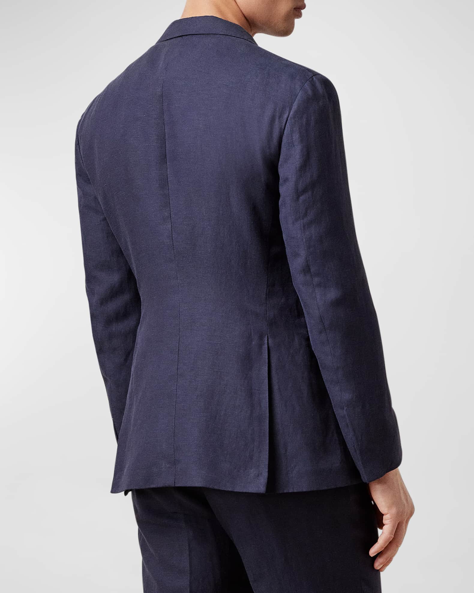Ralph Lauren Purple Label Hadley Hand-Tailored Silk-Linen Jacket