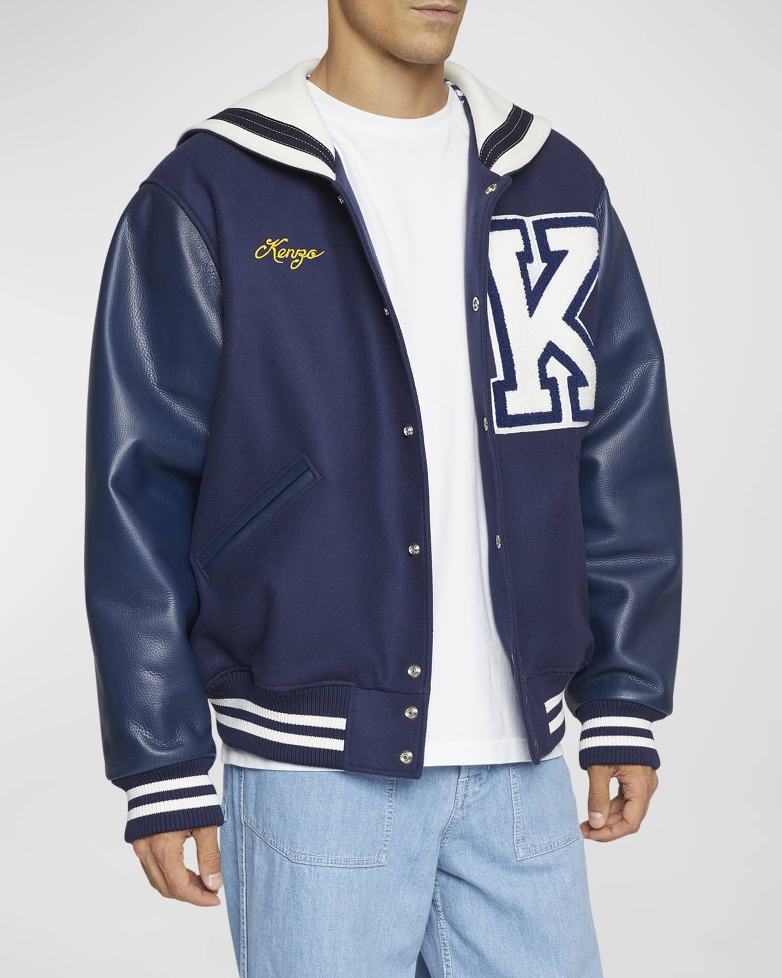 Kenzo Men's Sailor Varsity Jacket Neiman Marcus
