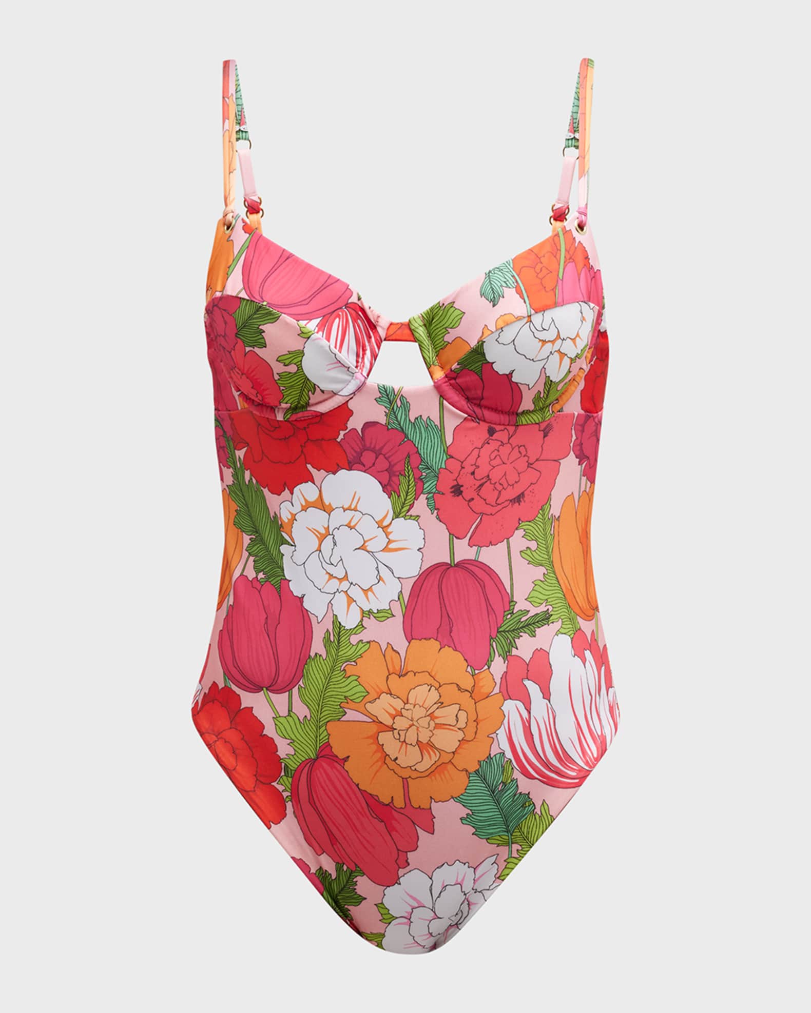 Trina Turk Sunny Underwire One-Piece Swimsuit | Neiman Marcus