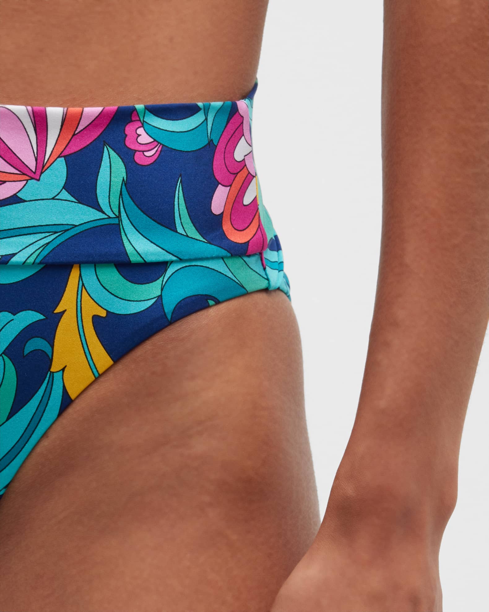 Trina Turk India Garden High Waisted Bikini Bottoms Neiman Marcus
