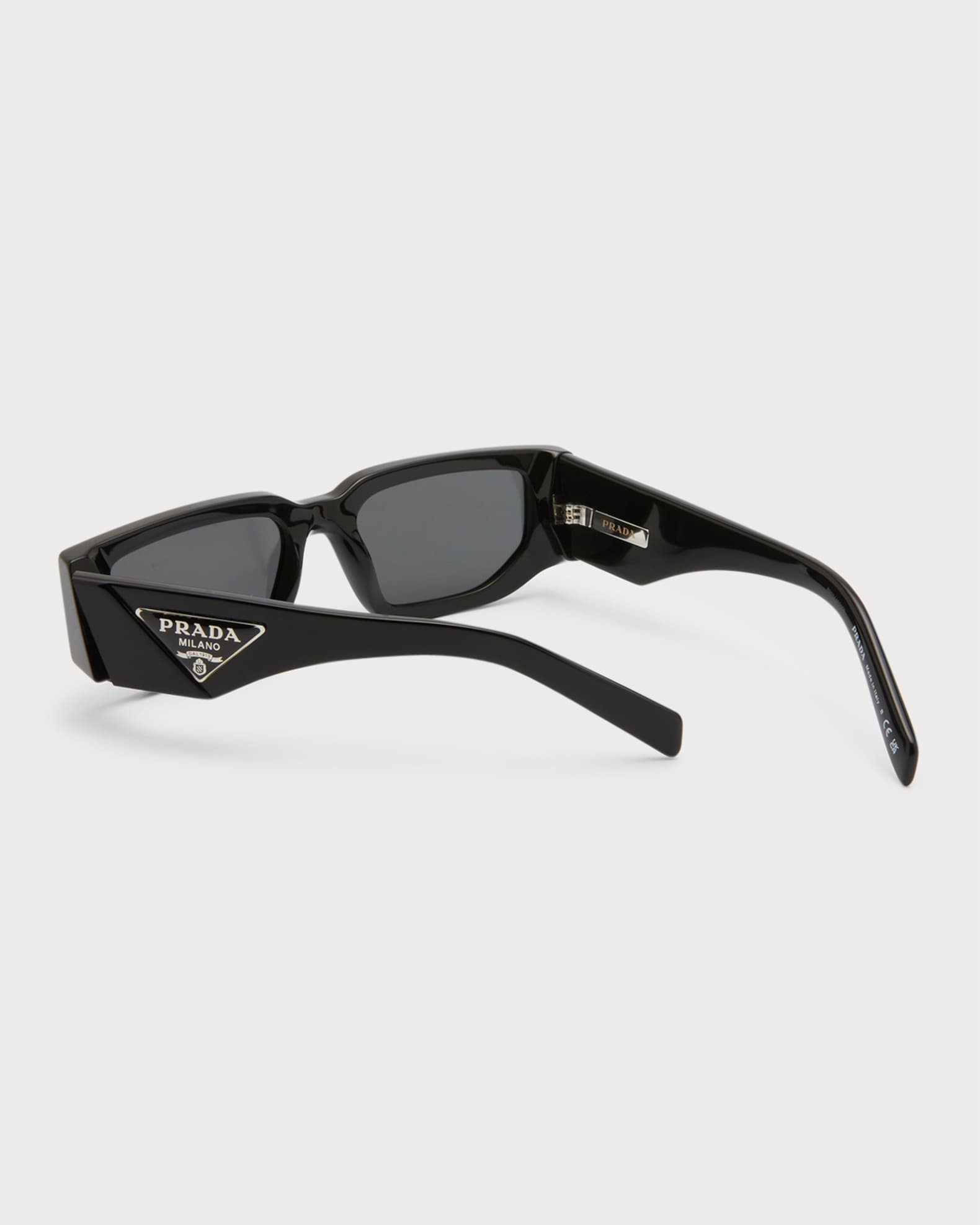 Triangle Logo Bicolor Rectangle Sunglasses 1