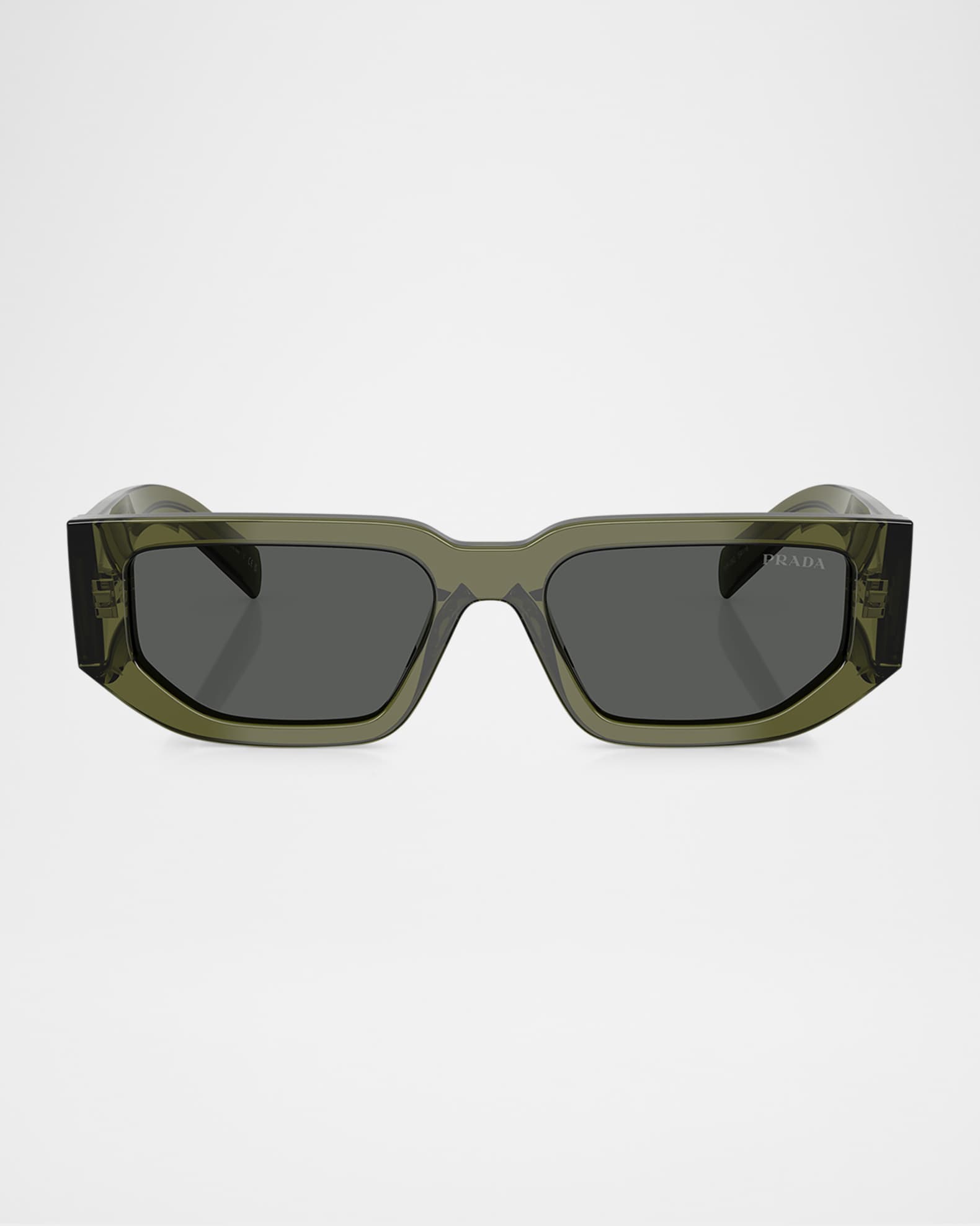 Triangle Logo Bicolor Rectangle Sunglasses 0