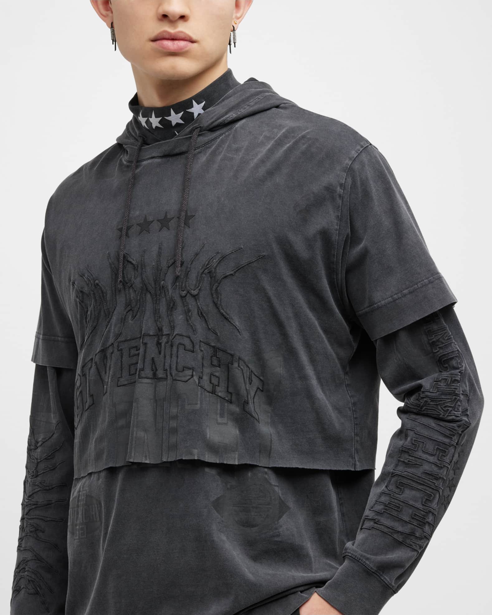 Givenchy Men's U Lock Earrings with Crystals | Neiman Marcus