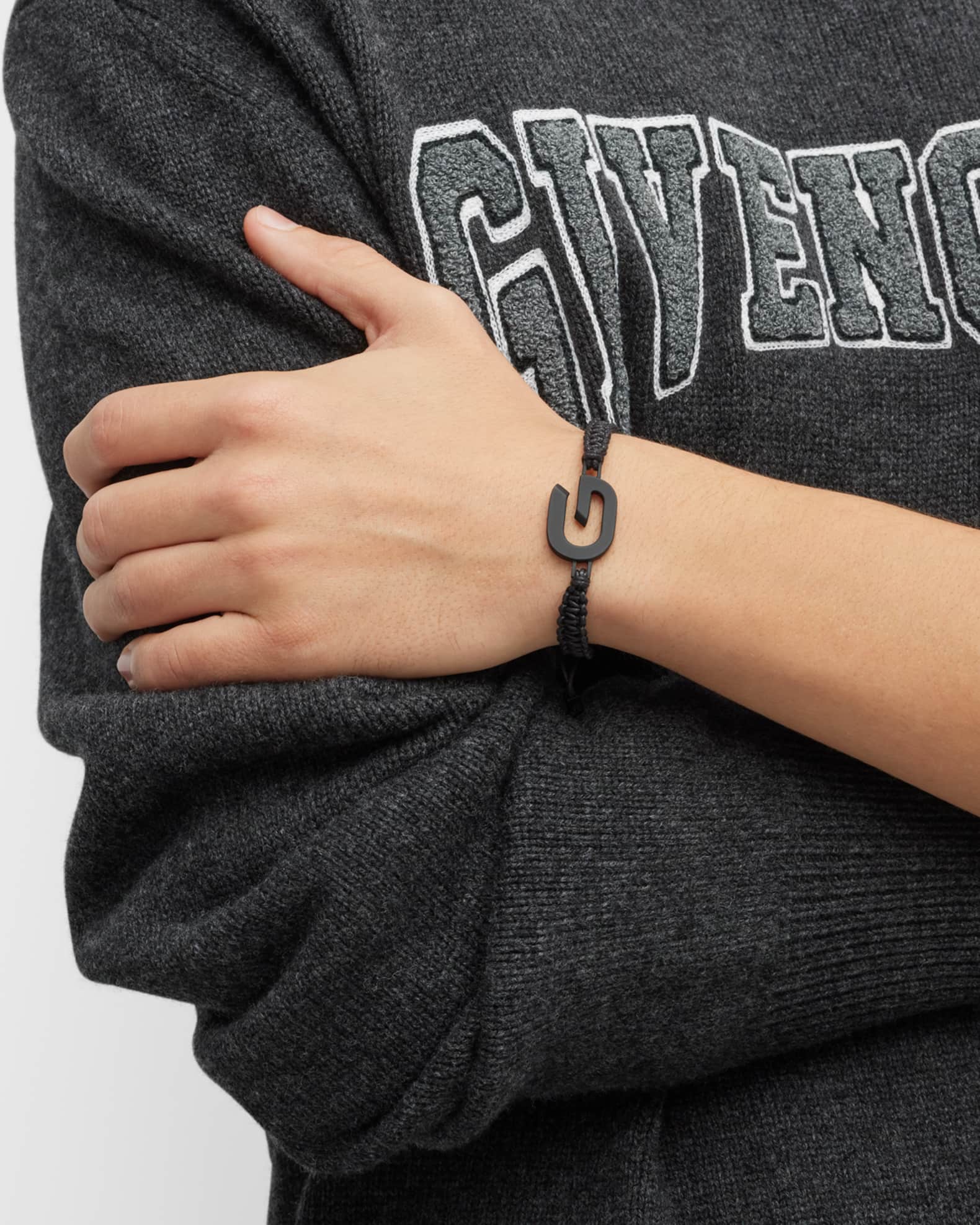 Givenchy Men s G Link Cord Bracelet Neiman Marcus