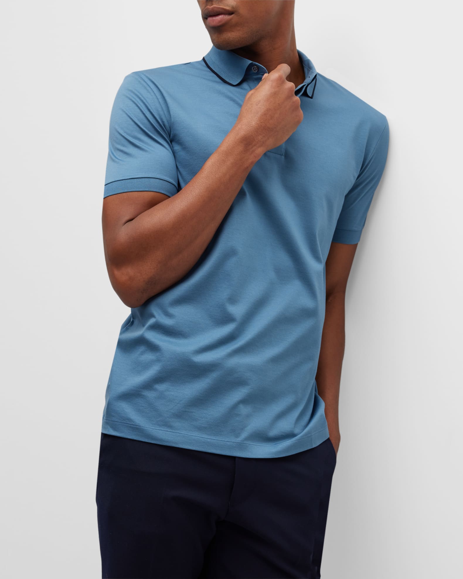 BOSS Men's Mercerized Cotton Polo Shirt Neiman Marcus