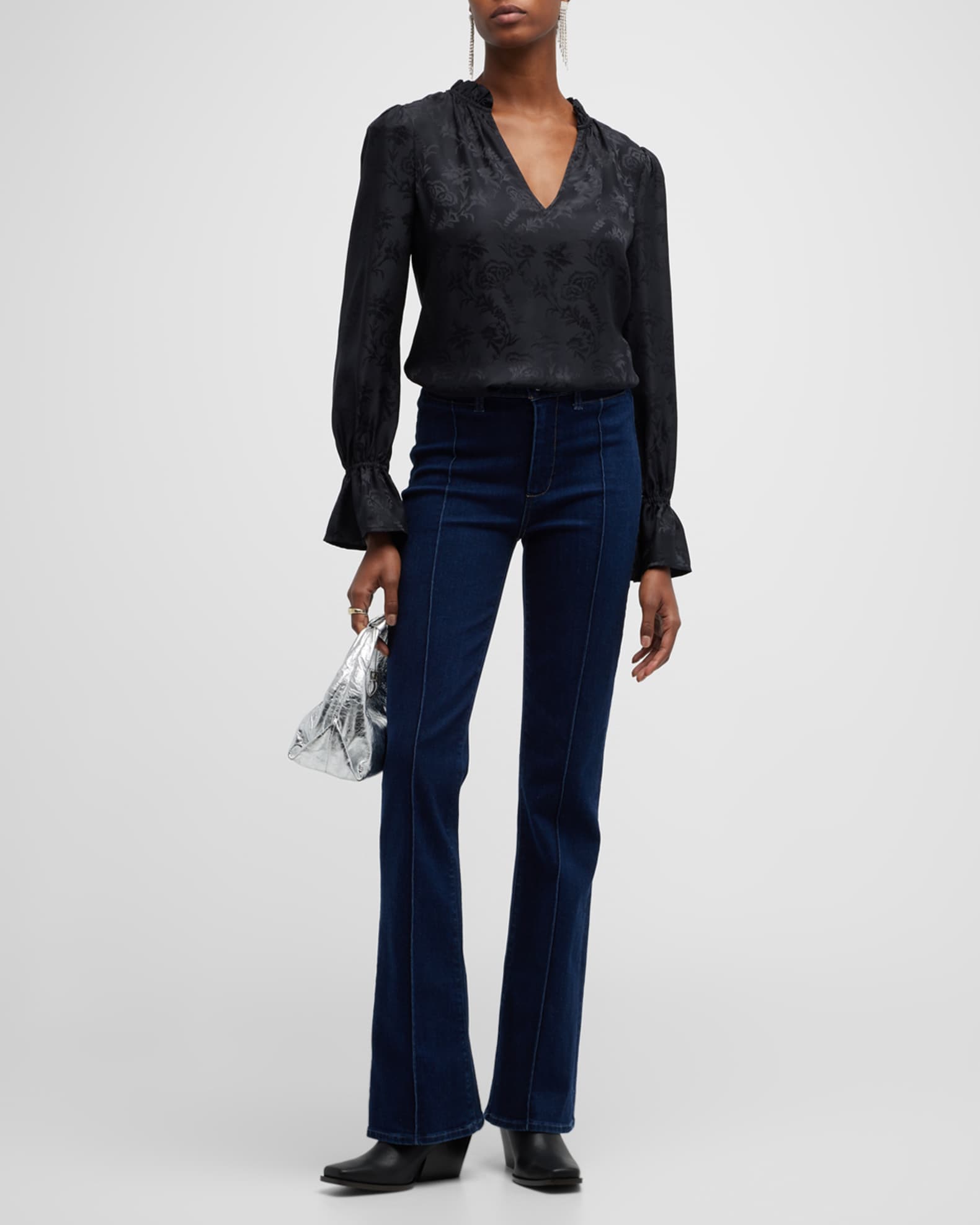 Paige - Dark Floral Blouse