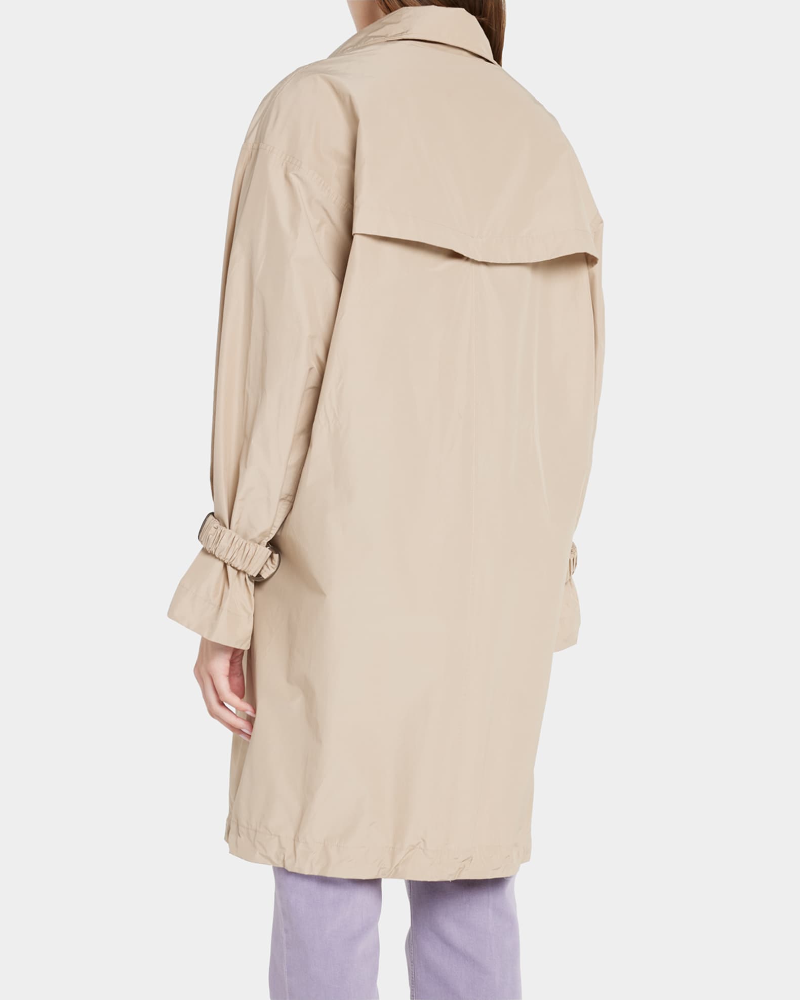Brunello Cucinelli Oversized Taffeta Trench Coat With Elasticated