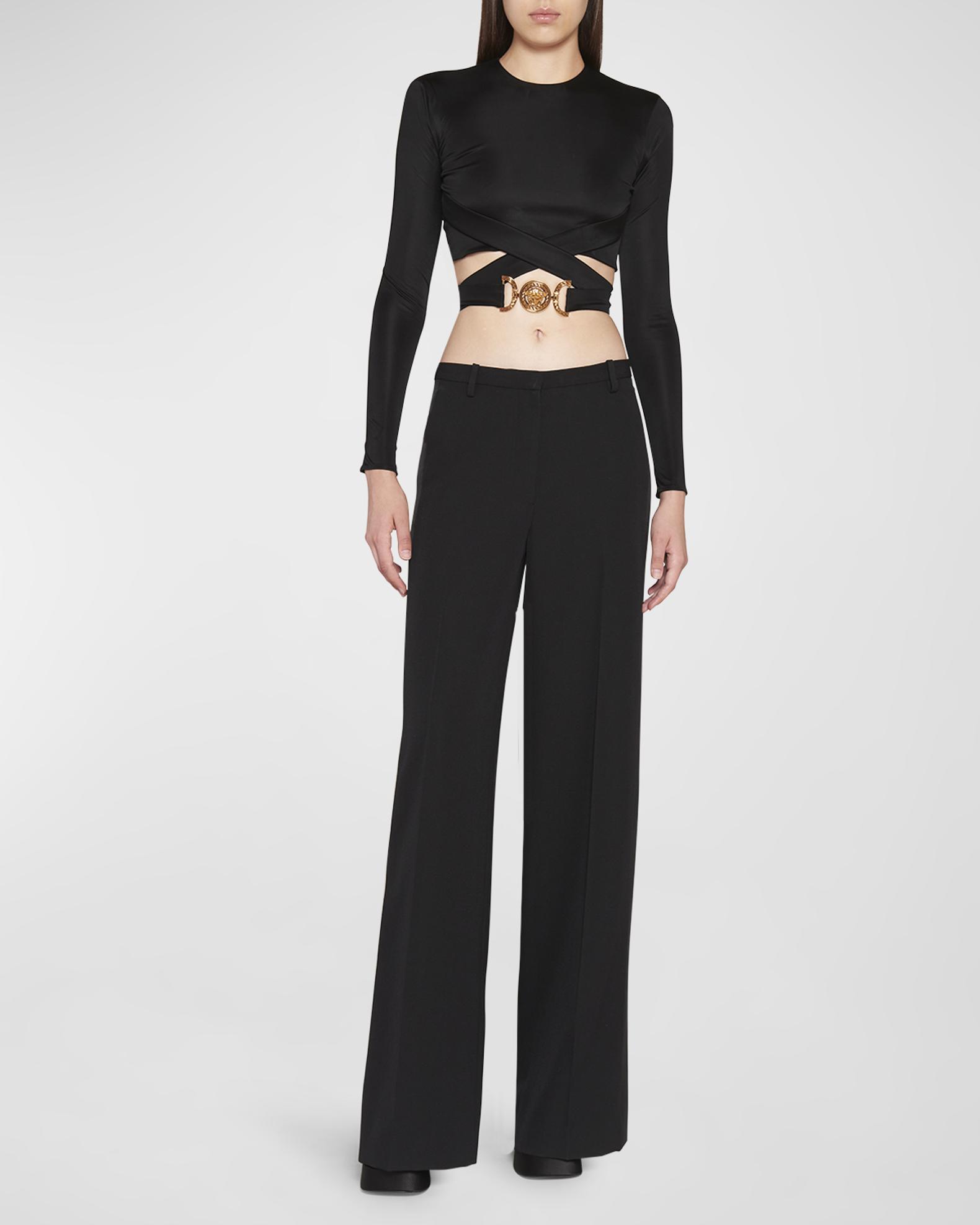 Versace Medusa Strap Crop Top - Women's 38