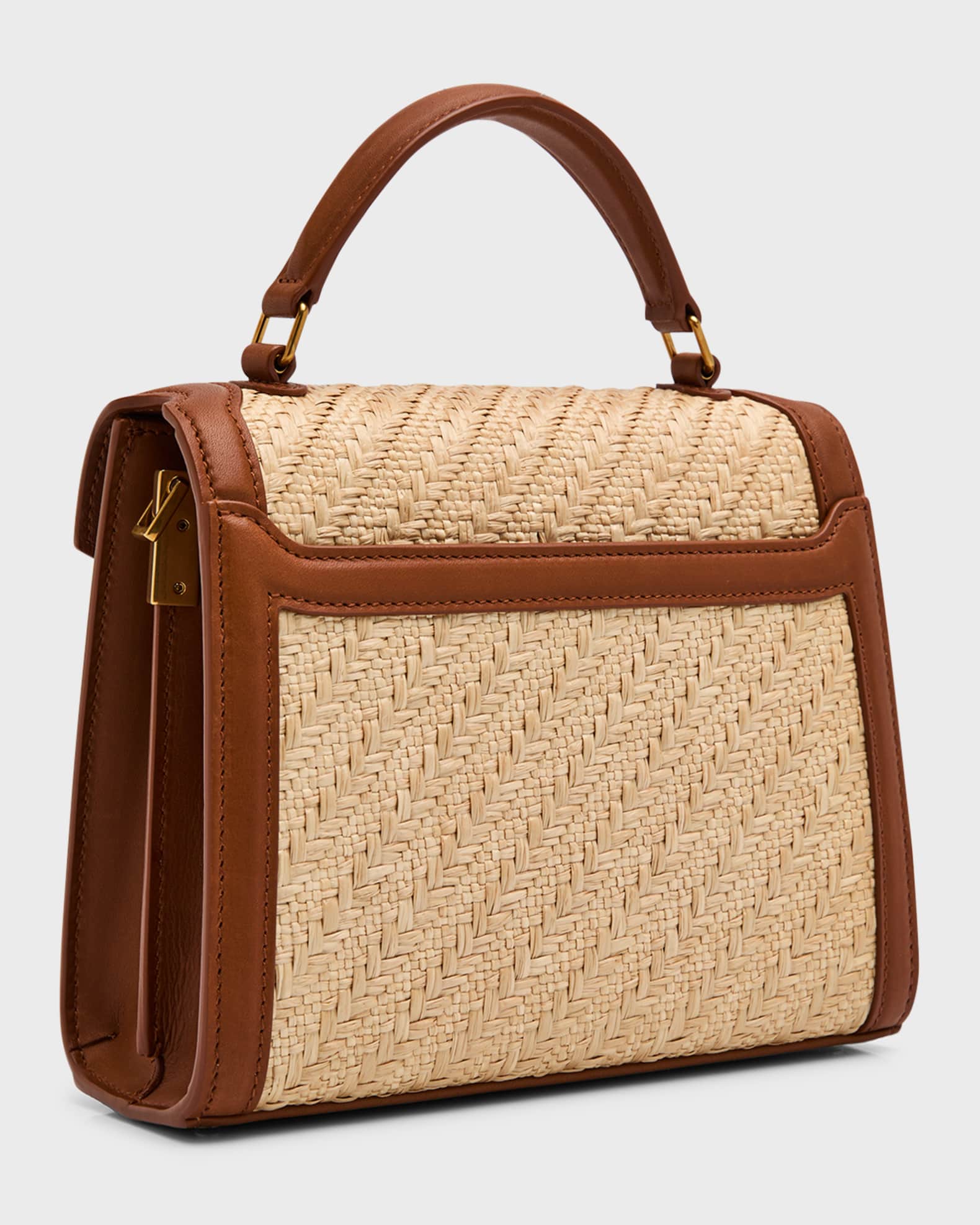 Saint Laurent Cassandra Mini YSL Top Handle Crossbody Bag in
