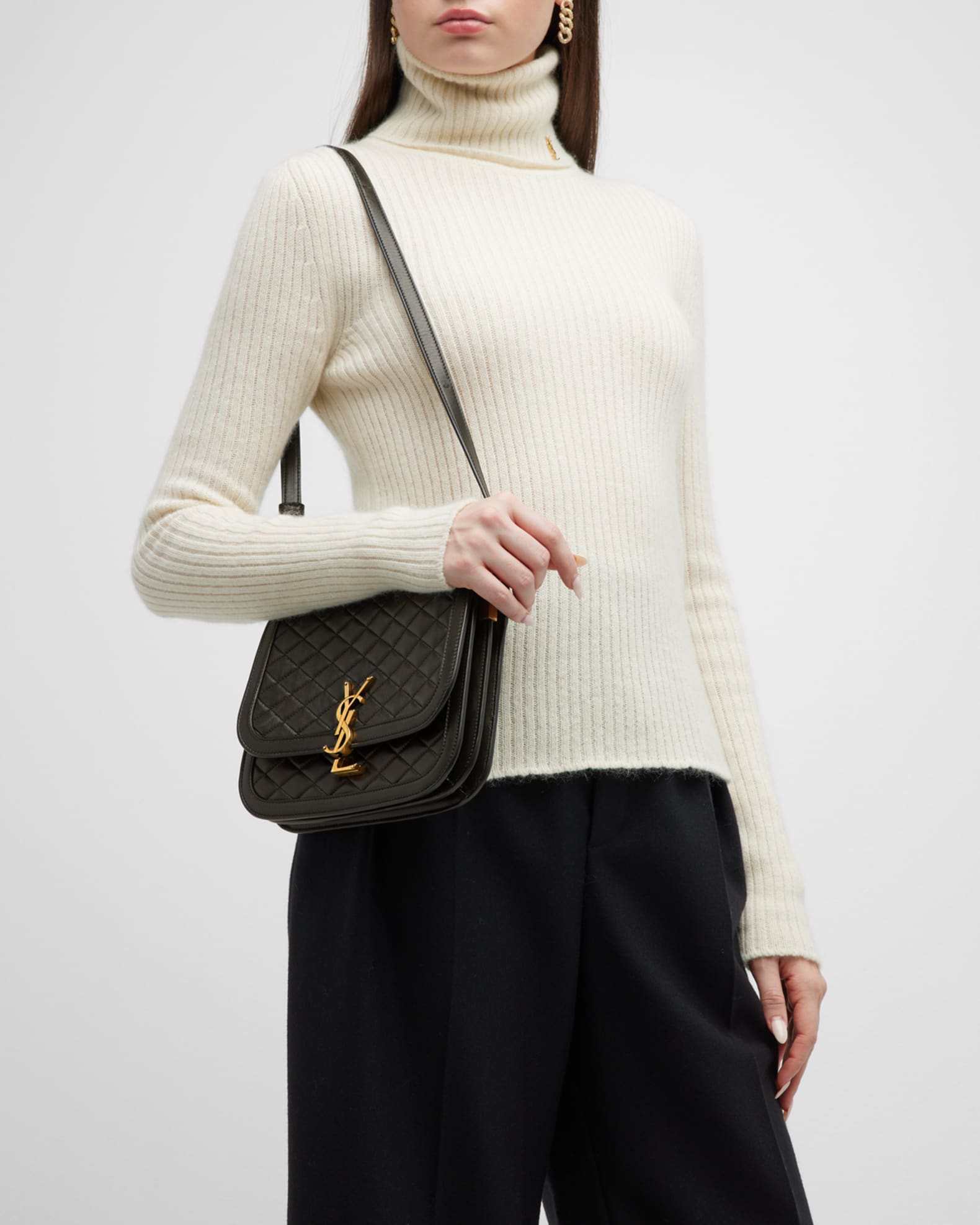 Saint Laurent Solferino Medium YSL Crossbody Bag in Quilted Saint Laurent Solferino Medium YSL Crossbody Bag in Quilted
