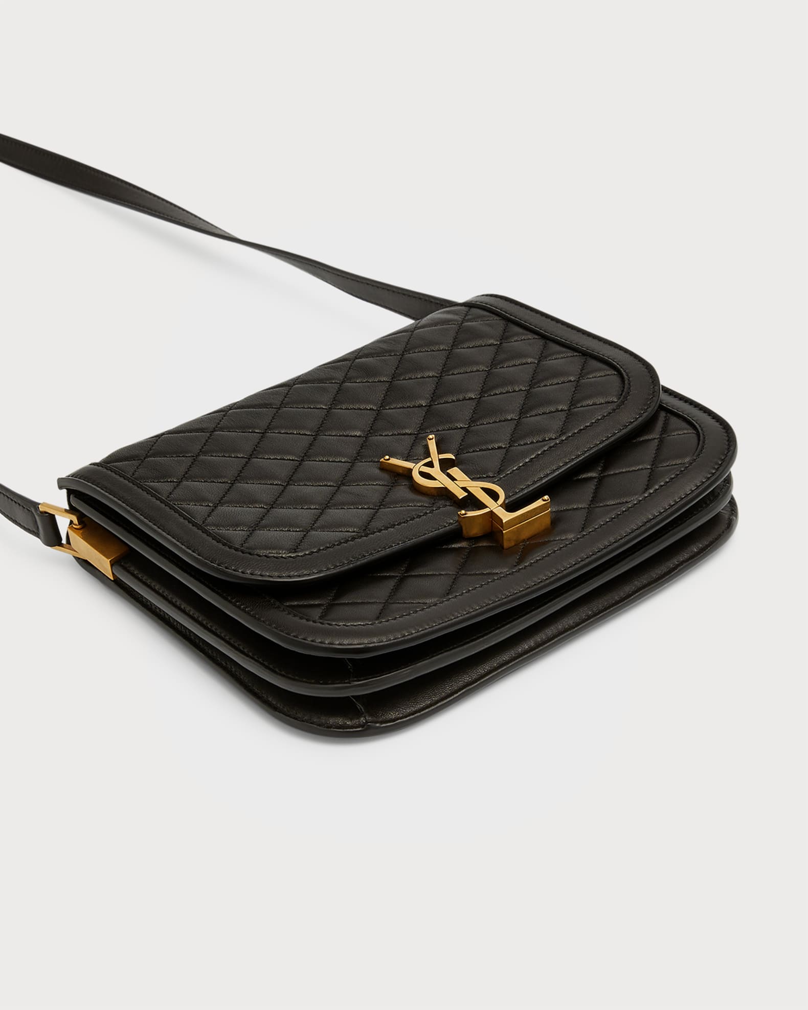 Solferino Medium YSL Crossbody Bag in Quilted Smooth Leather 1