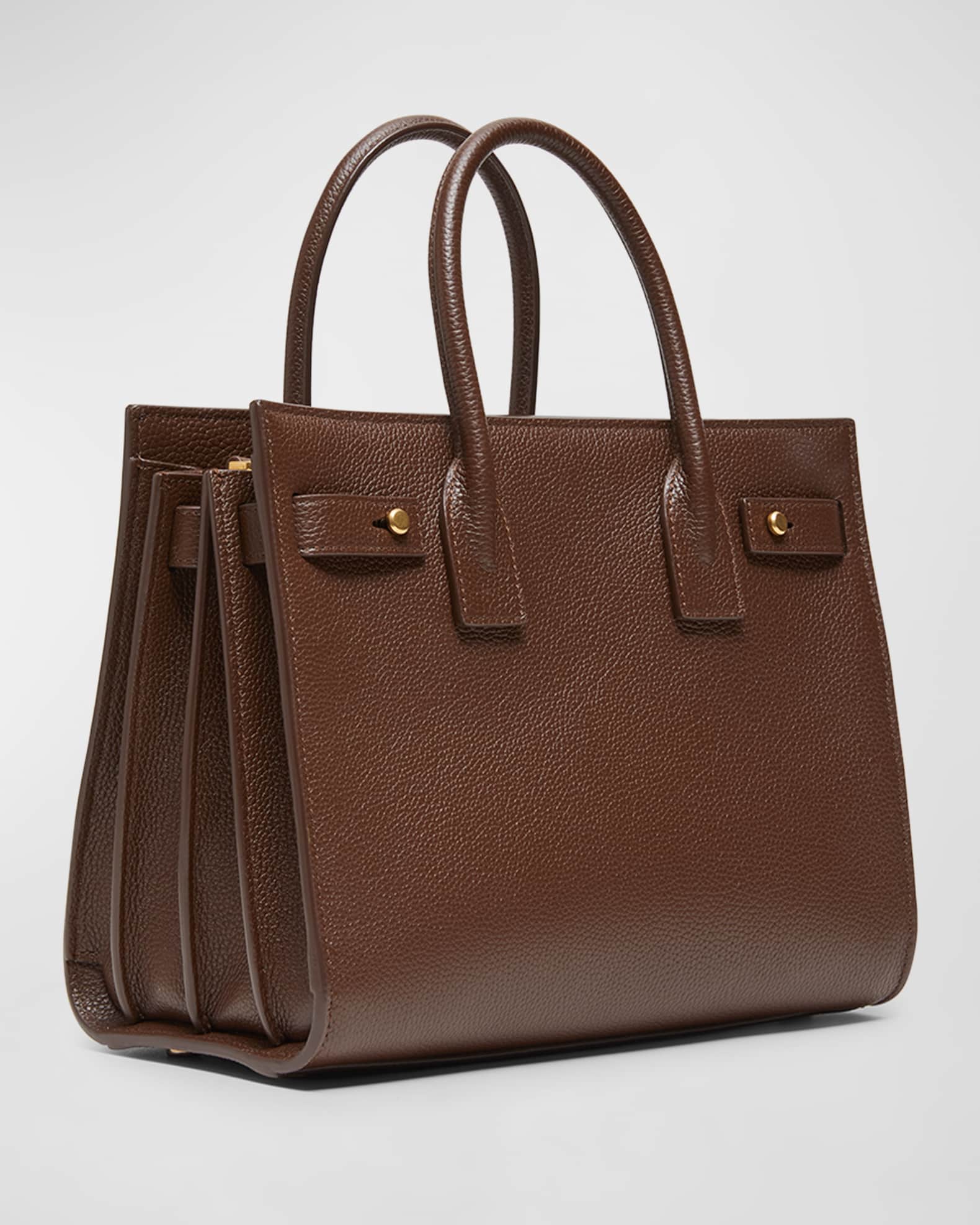 Saint Laurent Sac De Jour Baby Top Handle Bag in Grained Leather Neiman Marcus