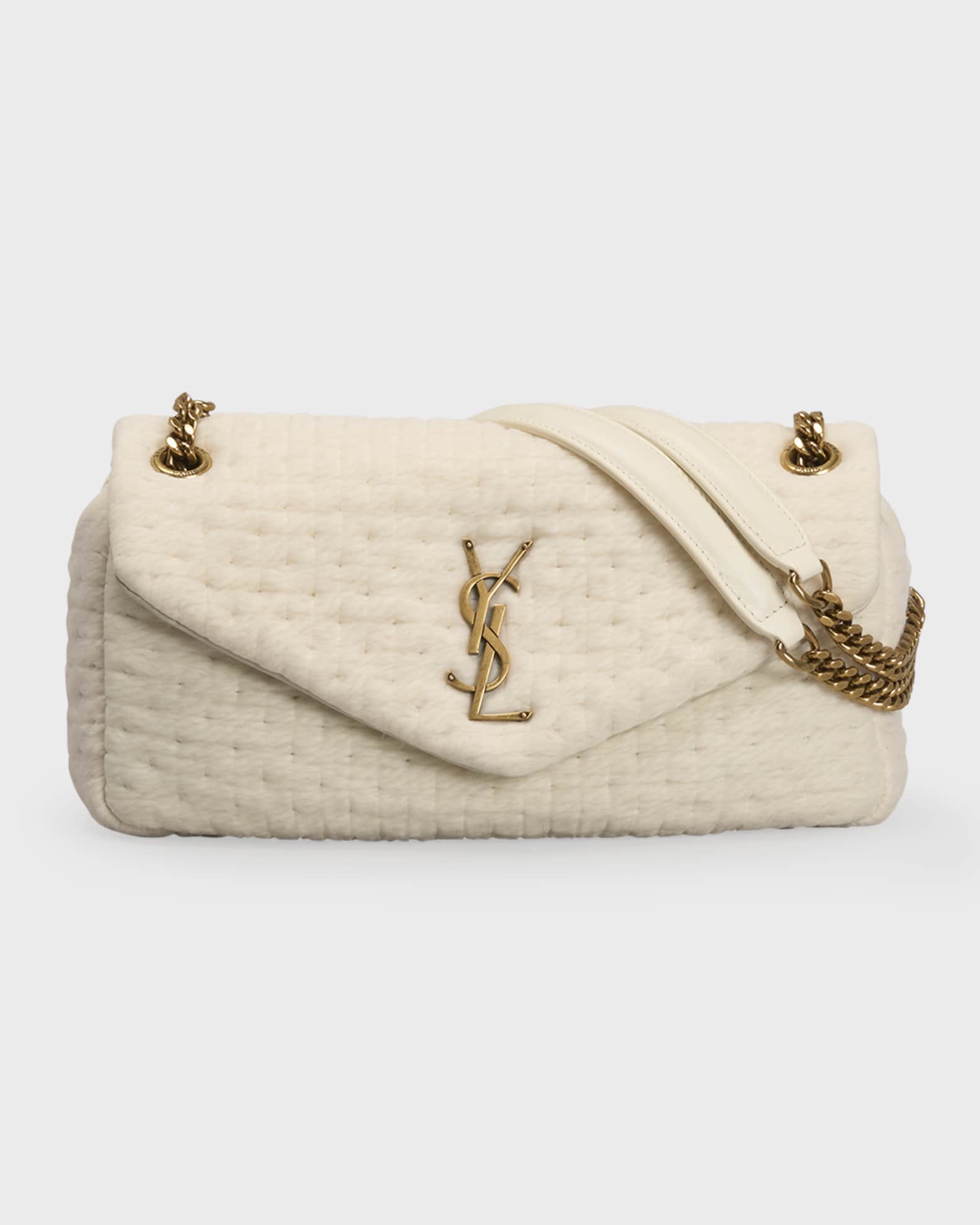 Saint Laurent Calypso Small YSL Shoulder Bag in Organza