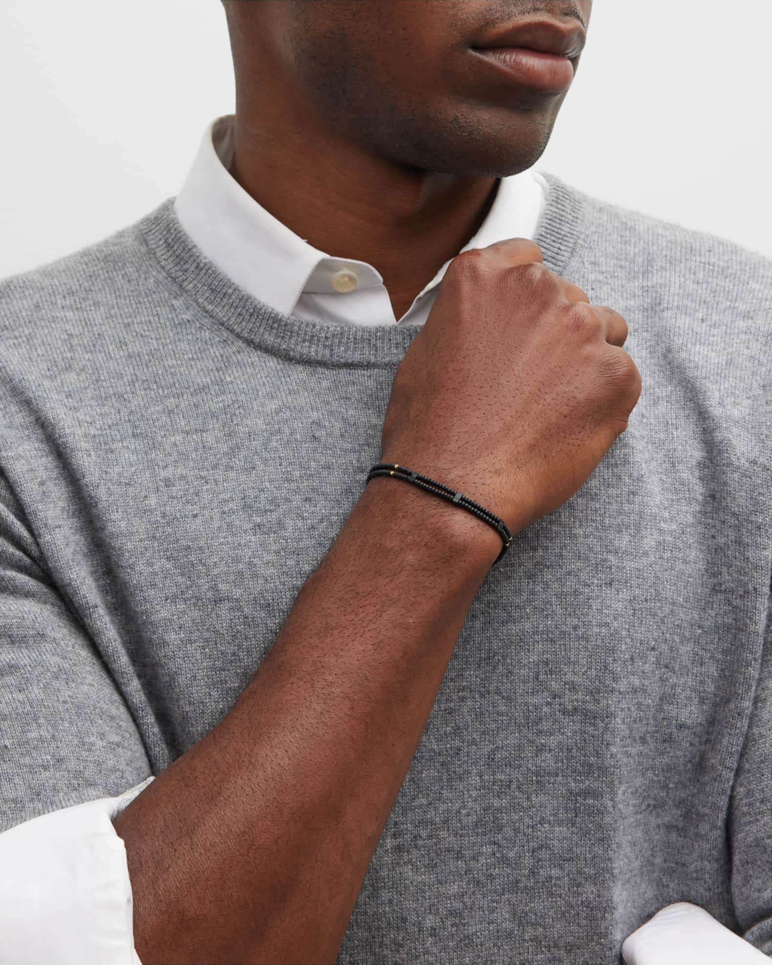 Men's Double Strand Micro-Bead Bracelet 1