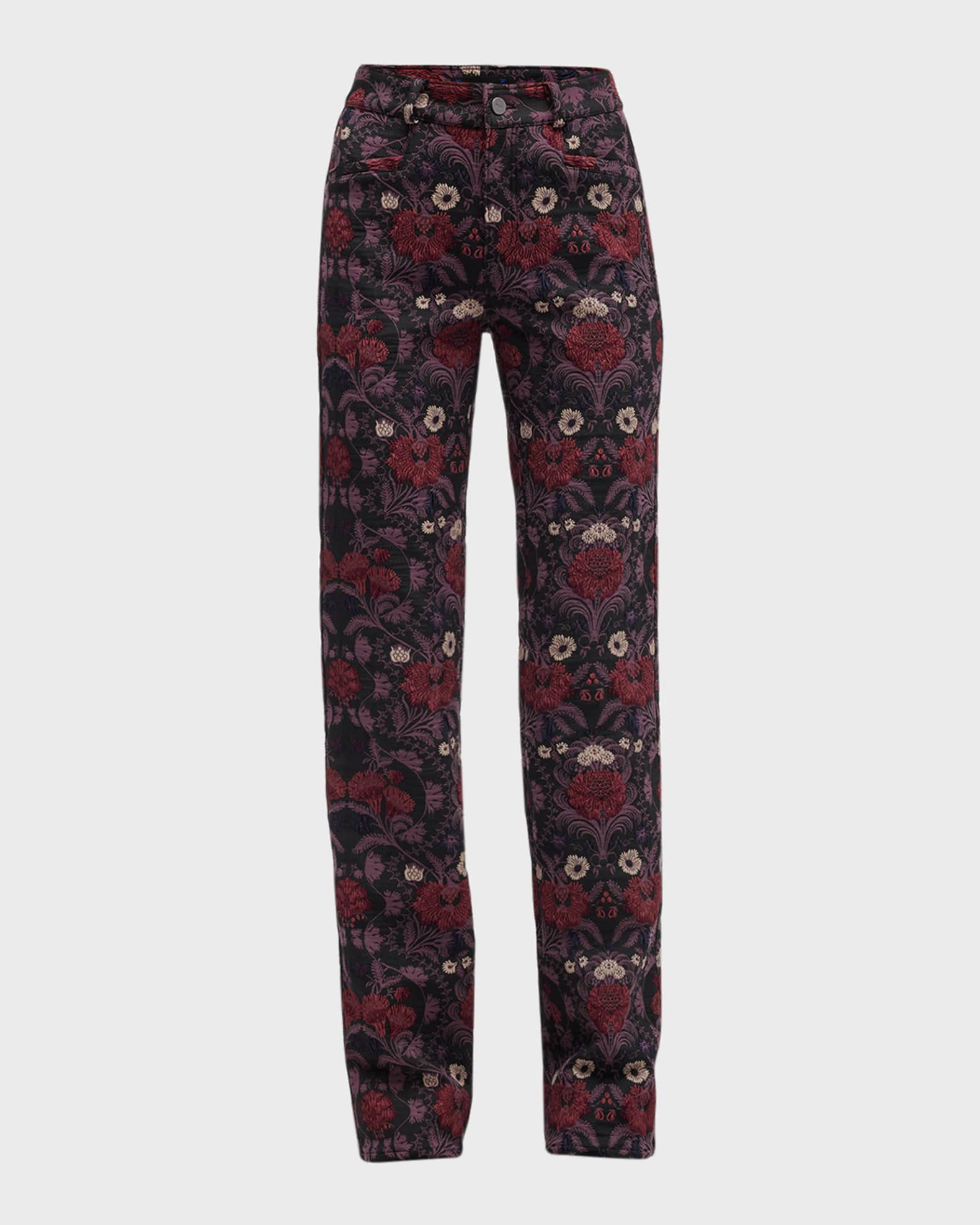 Naomi Silk Trousers in Chocolate Brown