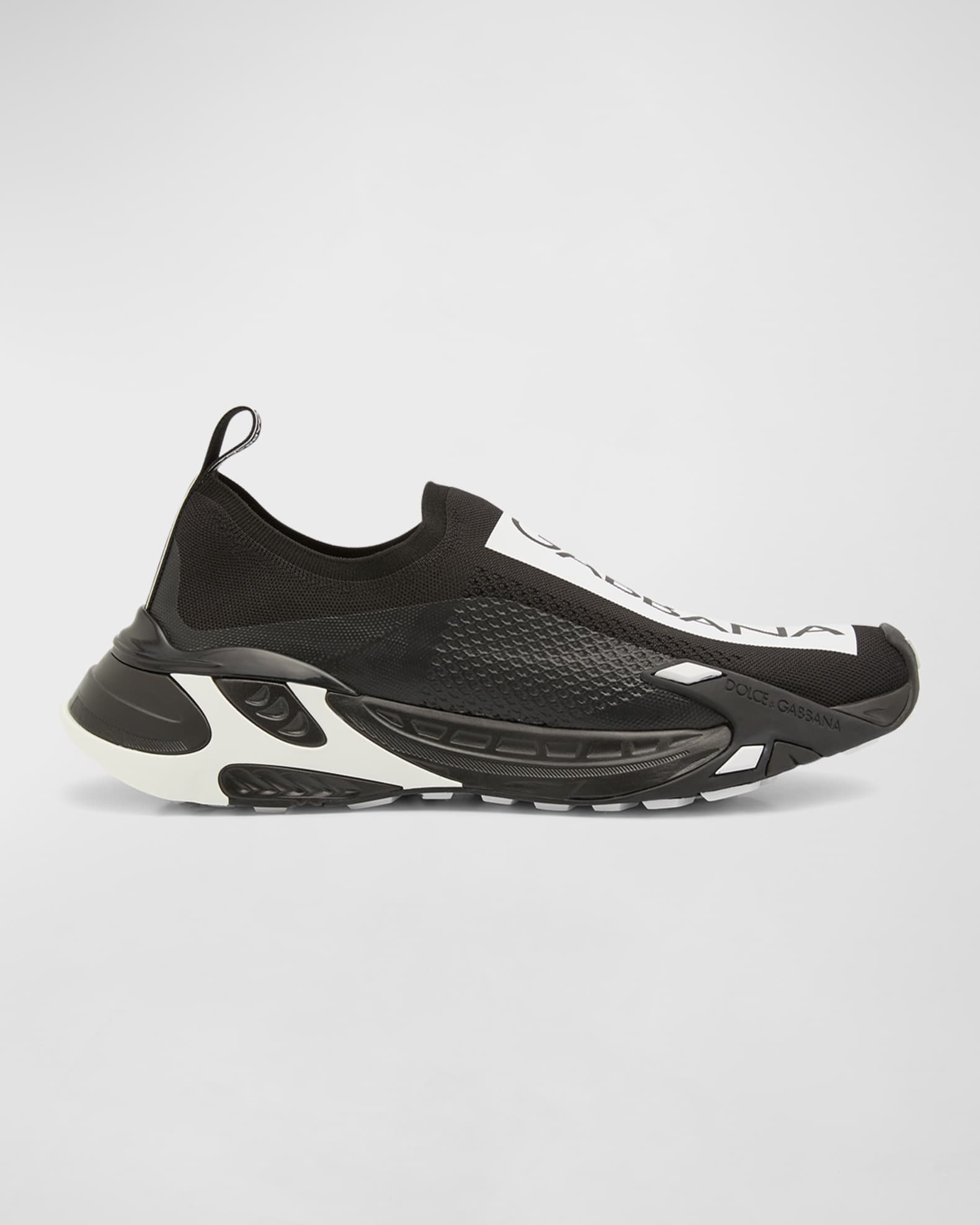 Men's Fast Logo-Stripe Sock Sneakers 0
