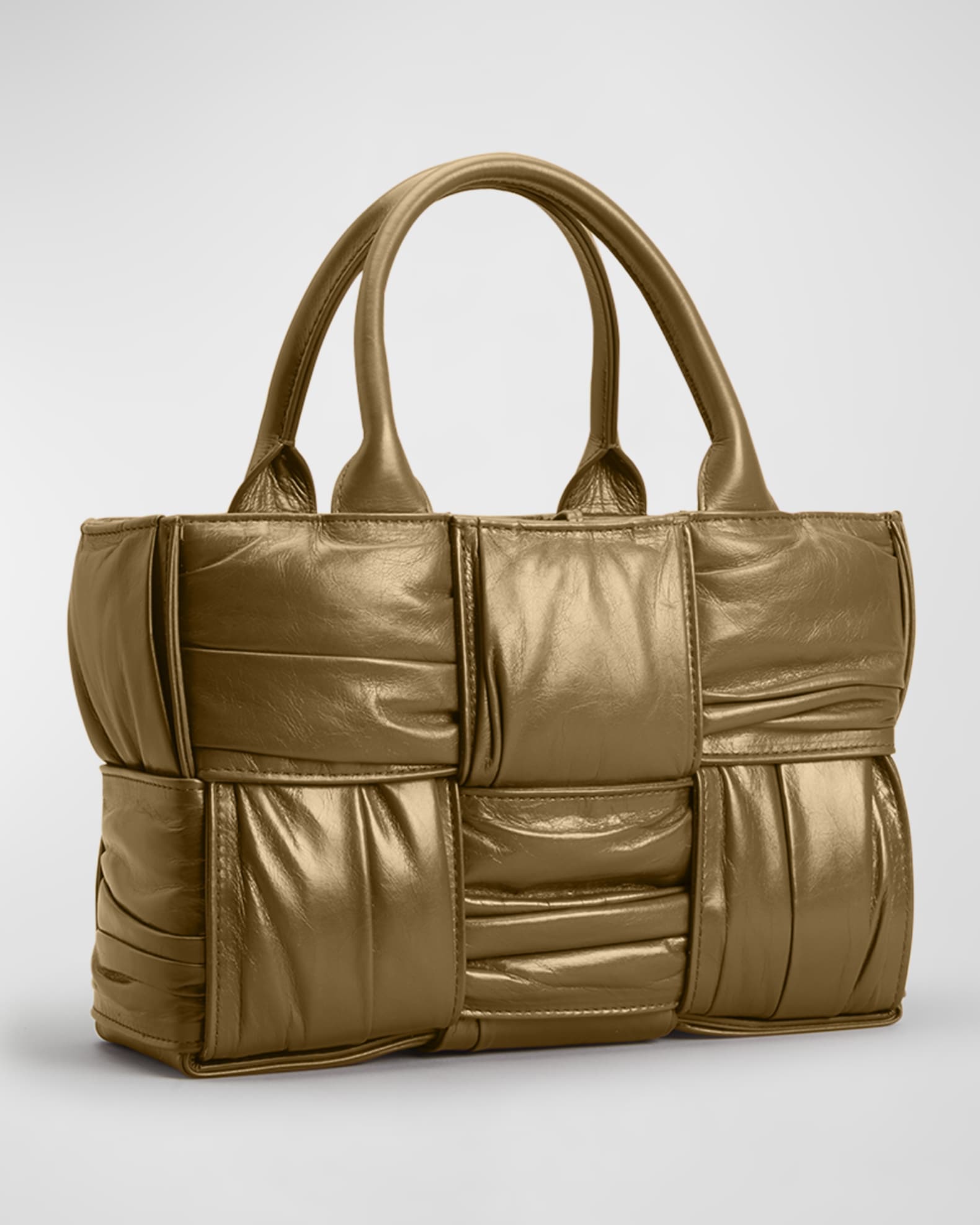 Mini Arco Intreccio Leather Tote Bag