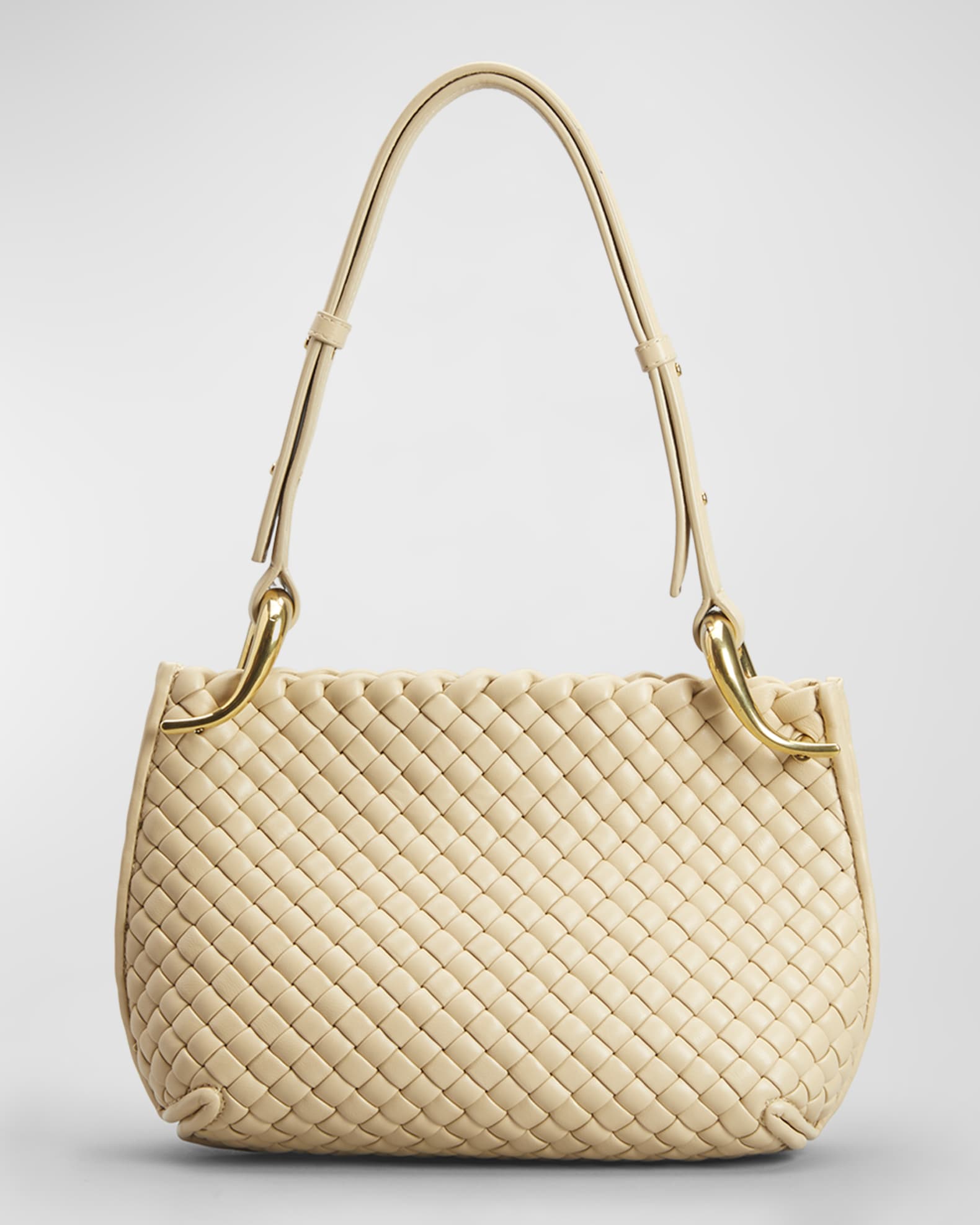 Bottega Veneta Jodie Intreccio Weave Leather Shoulder Bag