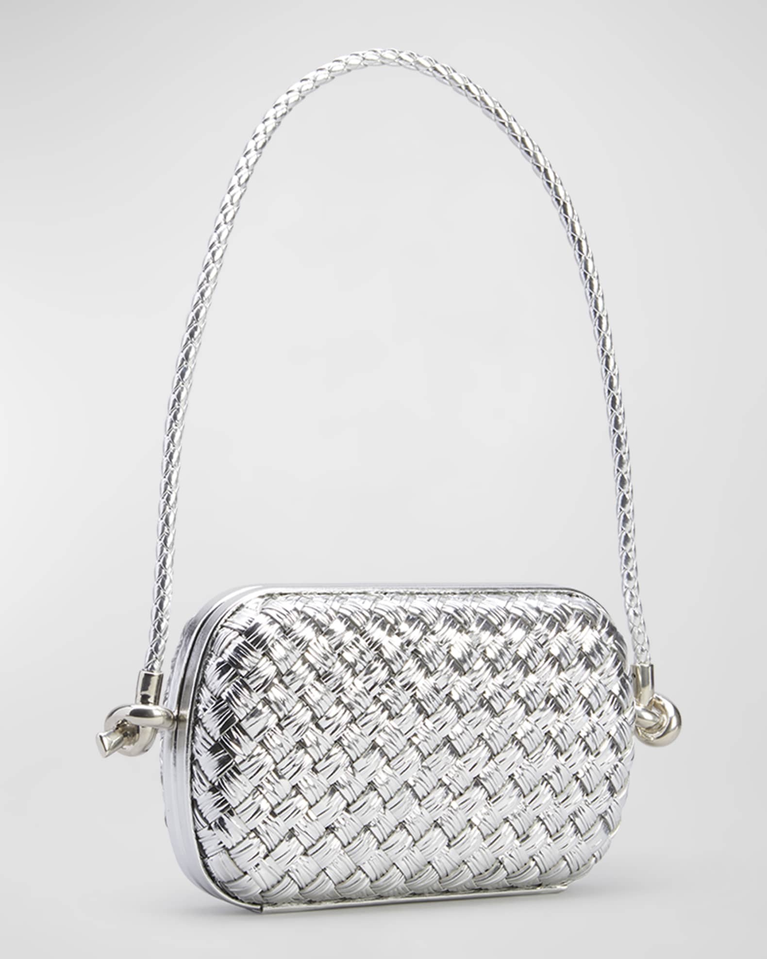 Bottega Veneta Woven-Chain Knot Minaudiere, Gold  Bridal bag, Woven chain, Bottega  veneta handbag