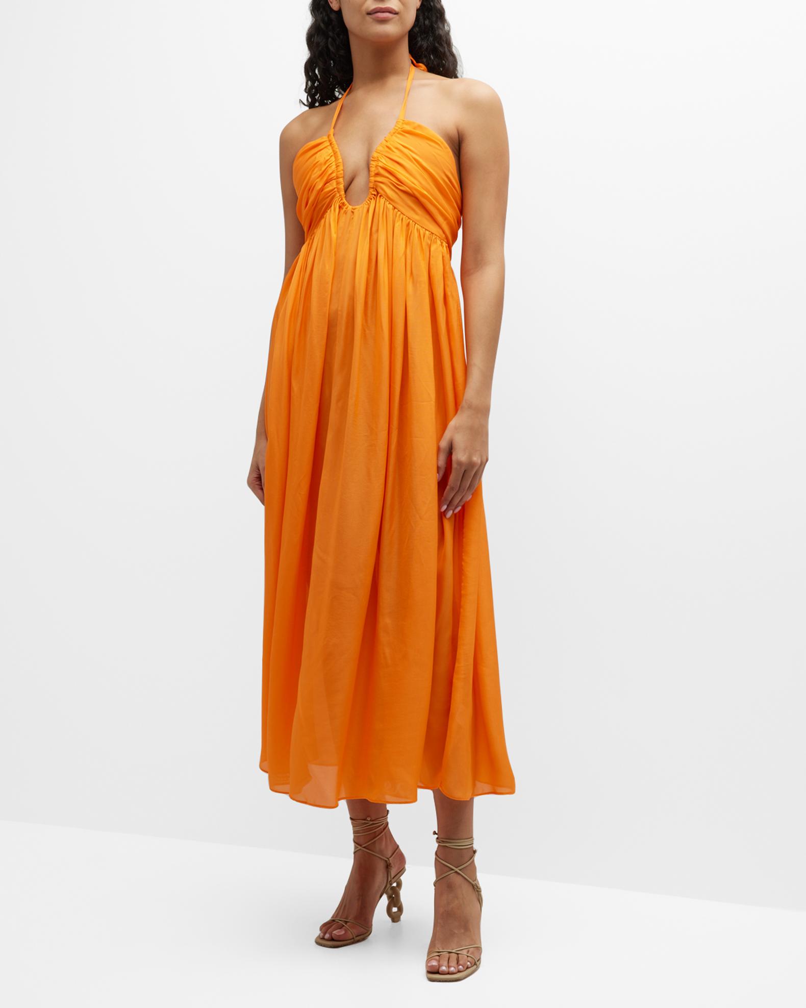 bell sleeve maxi dress Pleated (Buy 2 Free Shipping) – uber7 abito da sposa Collection Crochet Sweater-dress In Size:6 US