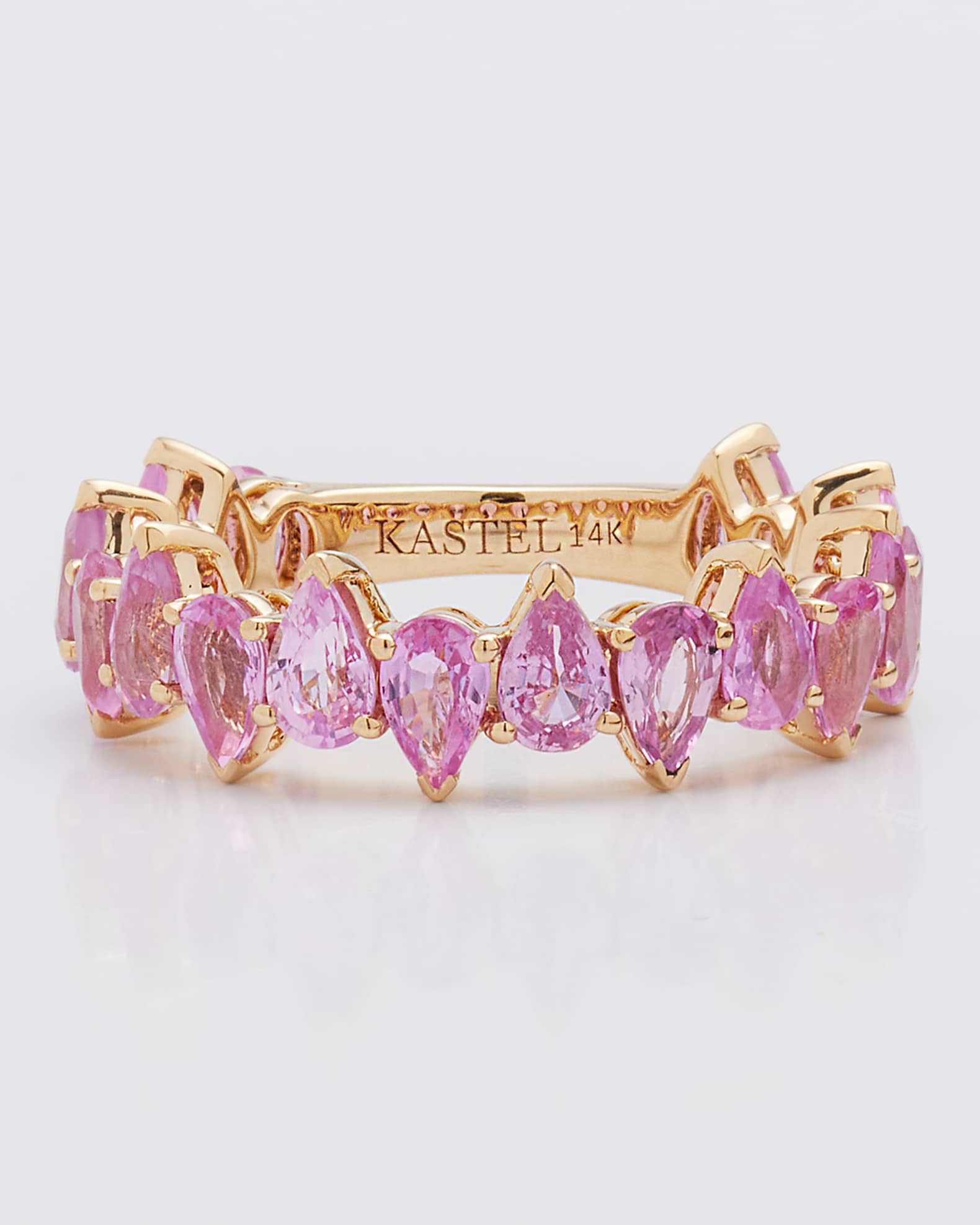 14K Yellow Gold Kora Pink Sapphire Ring, Size 7 0