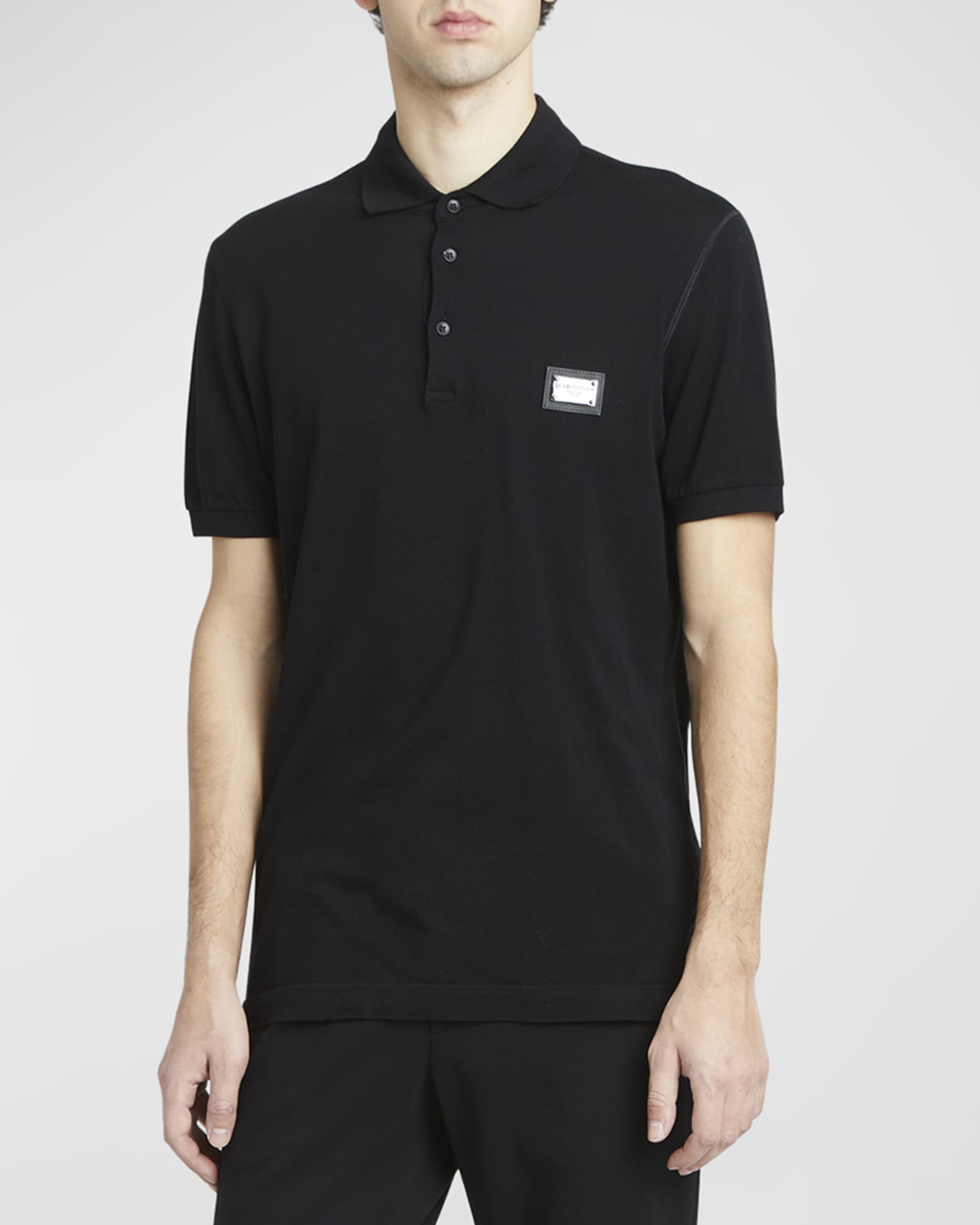 ポロシャツ Dolce&Gabbana Black Polo With Logo Plaque Dolce&Gabbana Black Polo With Logo Plaque | Balardi