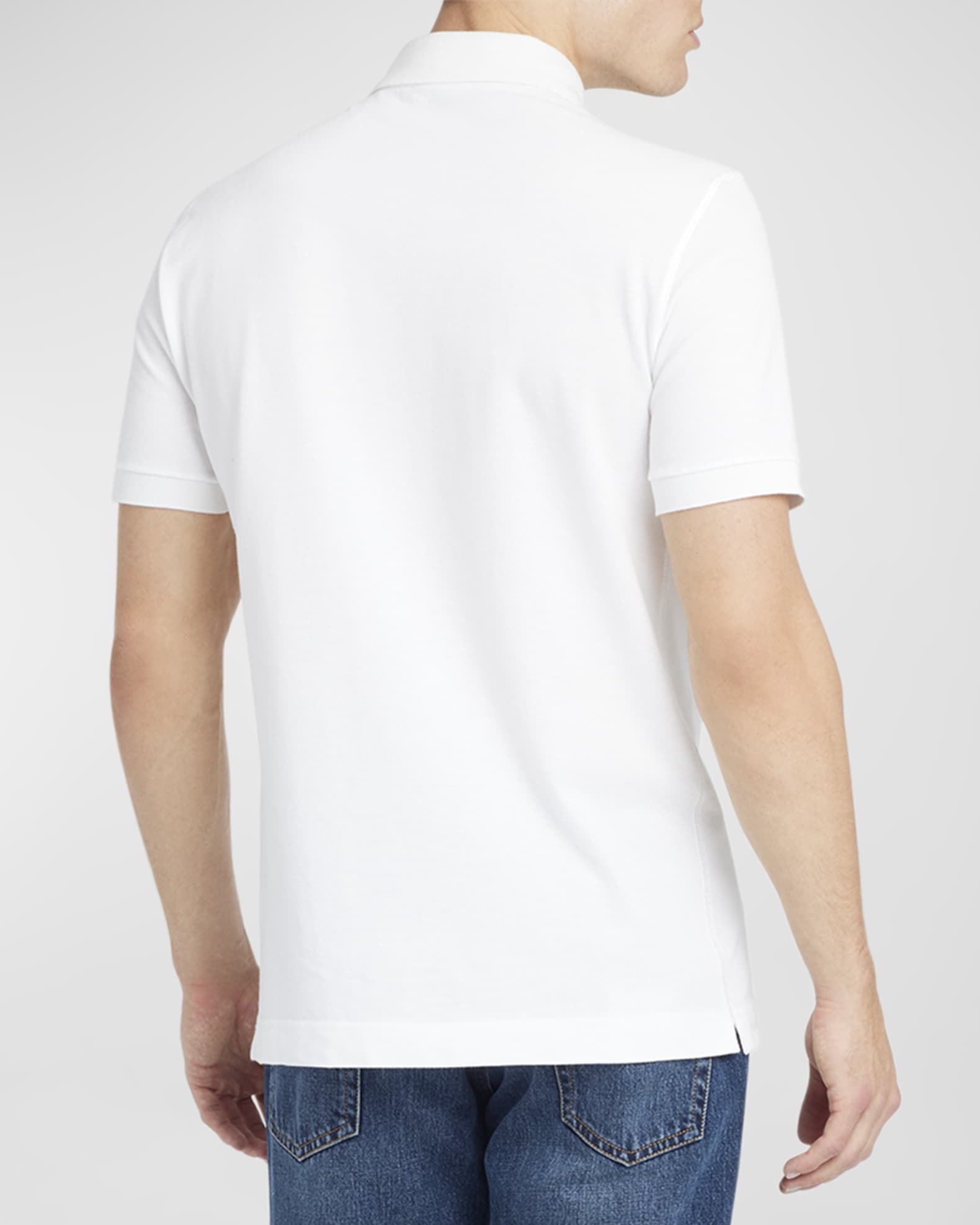 Dolce&Gabbana Men's Basic Polo Shirt with Logo Plaque | Neiman Marcus