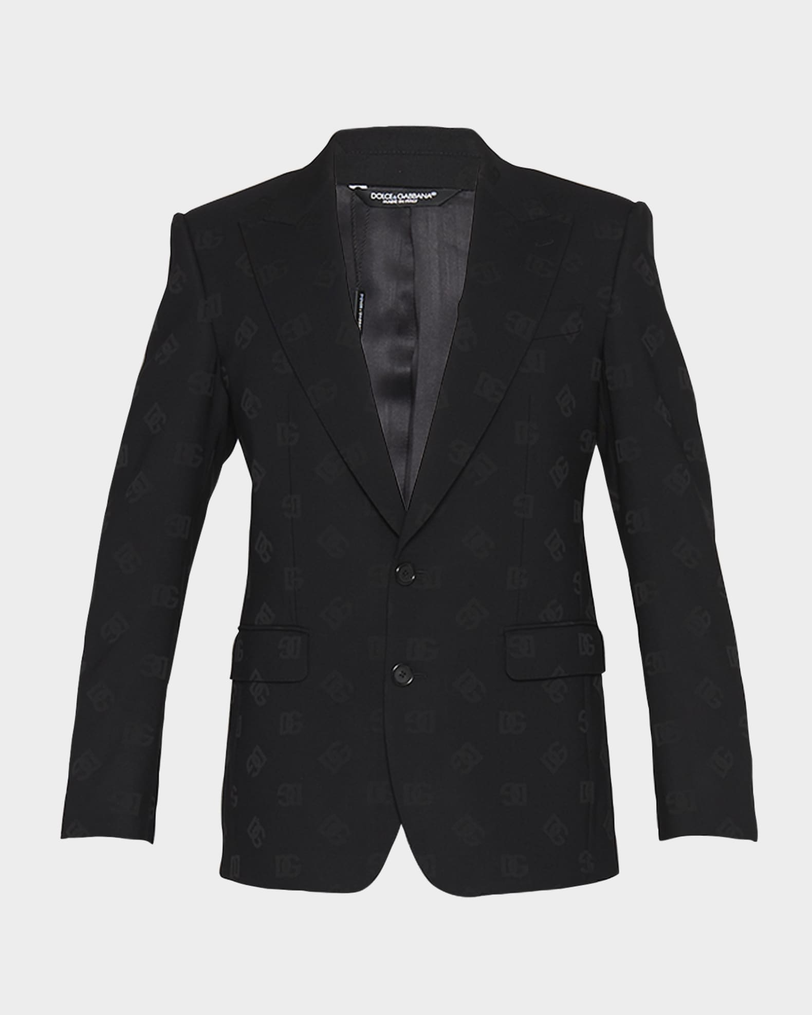 【送料&関税込】Dolce & Gabbana Jacquard Tuxedo Jacket Dolce&Gabbana Men's DG Monogram Jacquard Tuxedo Jacket