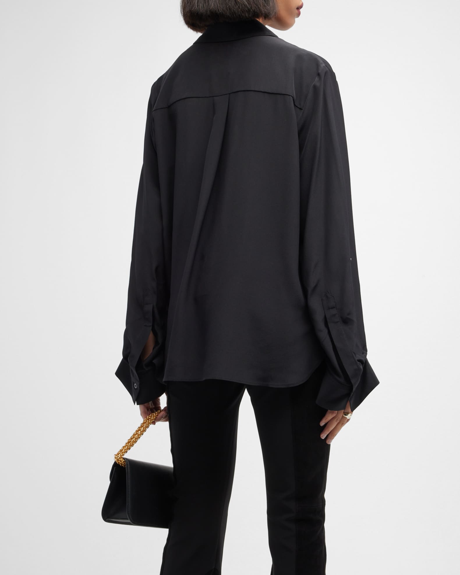 TWP The Morning After Tabbed-Sleeve Button-Front Shirt | Neiman Marcus