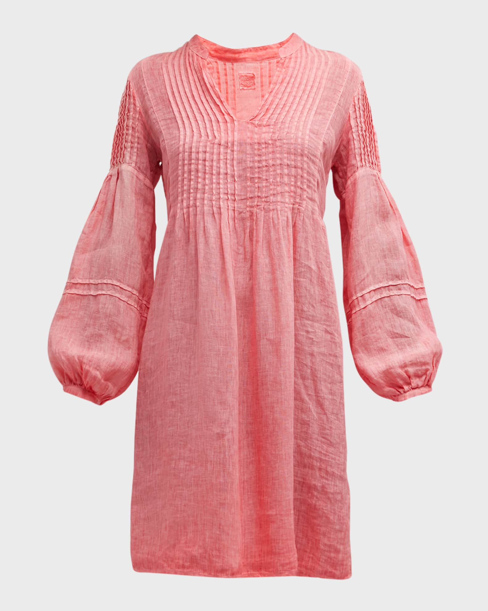 Sorbet Linen Pintuck Dress