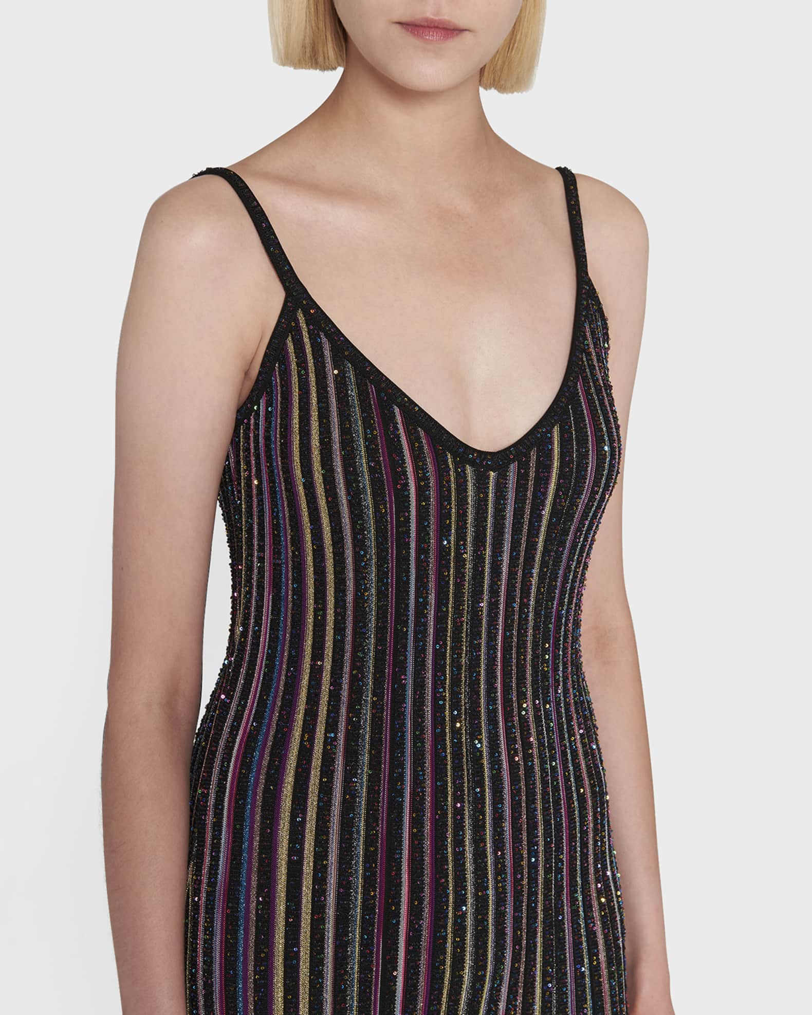 Missoni Flexage Midi Dress w/ Sequin Details Neiman Marcus