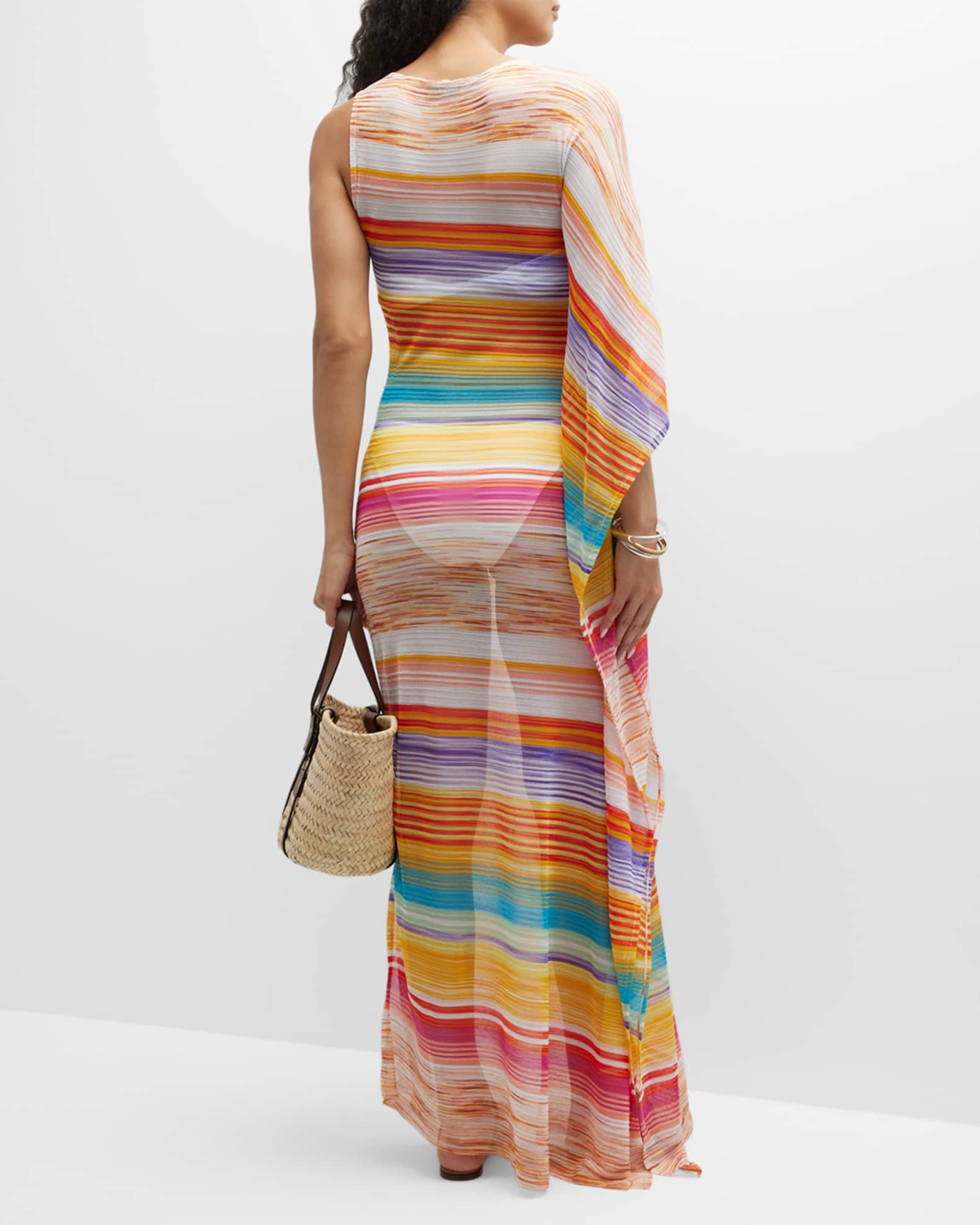 Missoni Variegated Stripe Asymmetric Maxi Dress Neiman Marcus
