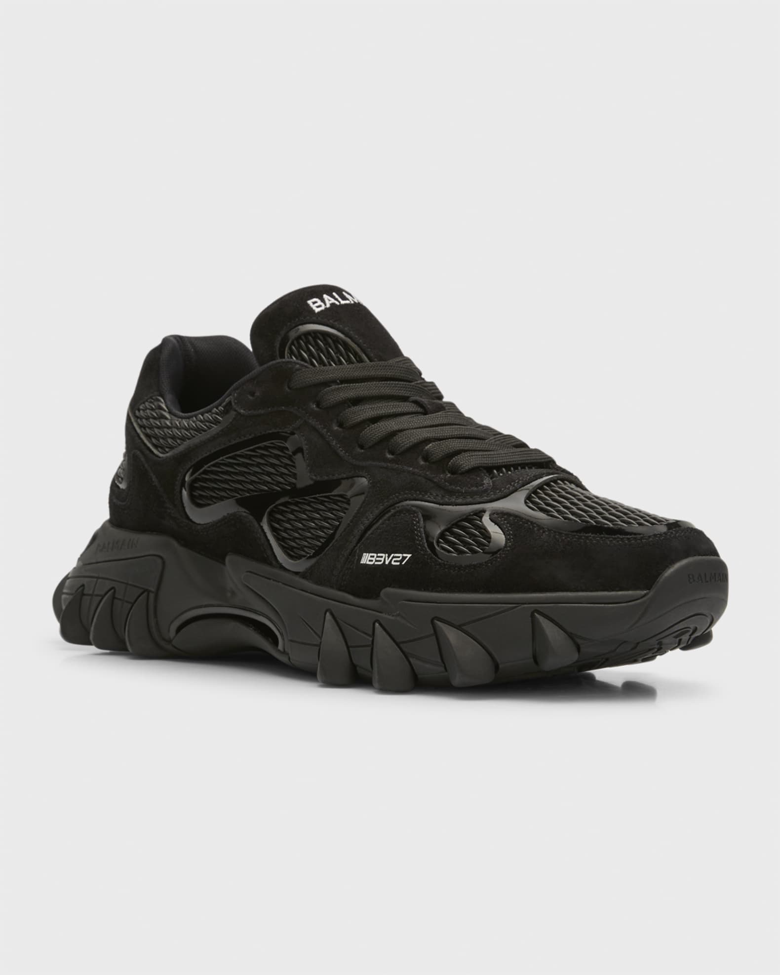 Men's B-East Mesh and Suede Trainers  1