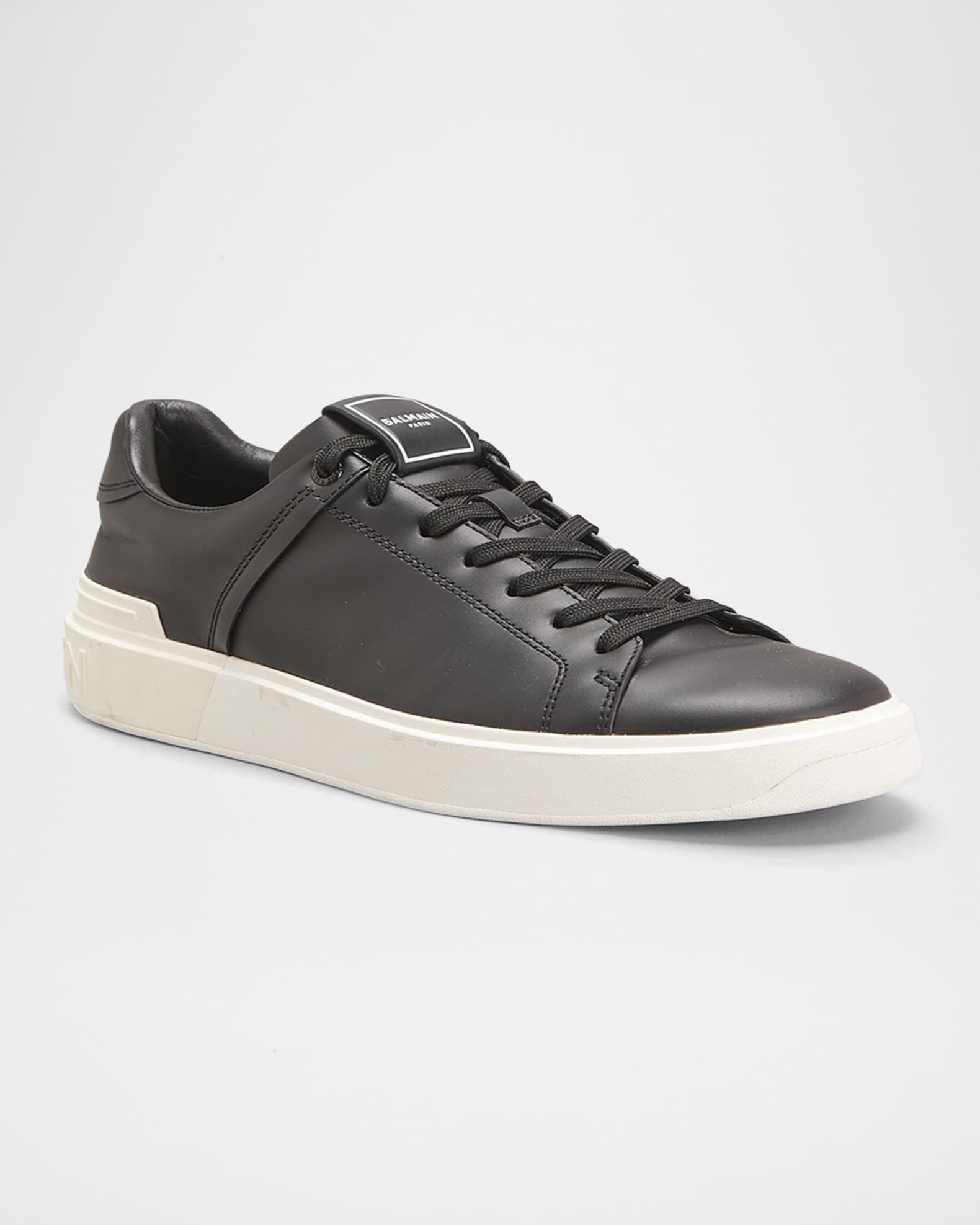 Balmain Men's B-Court Leather Low-Top Sneakers | Neiman Marcus