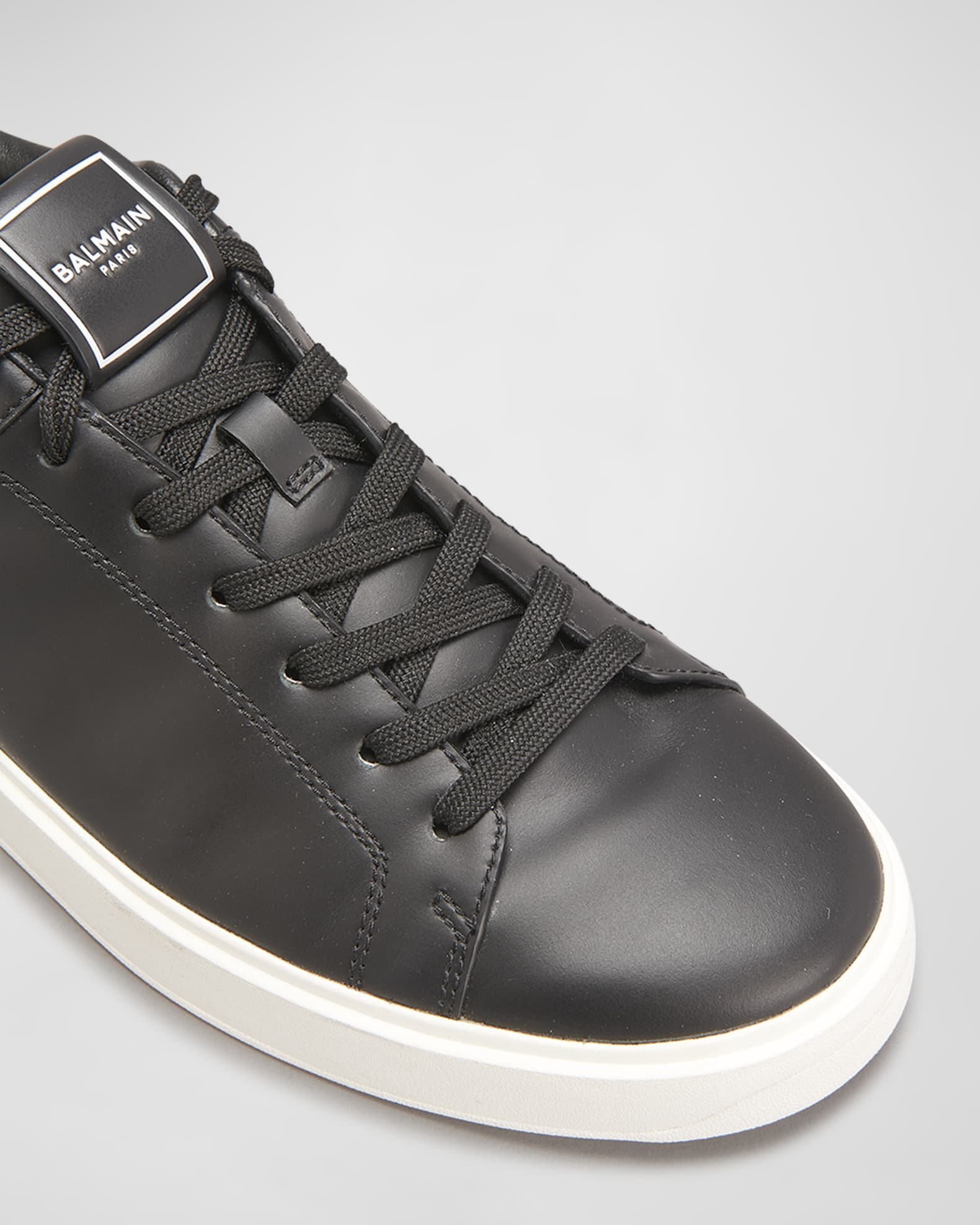 Balmain Men's B-Court Leather Low-Top Sneakers | Neiman Marcus